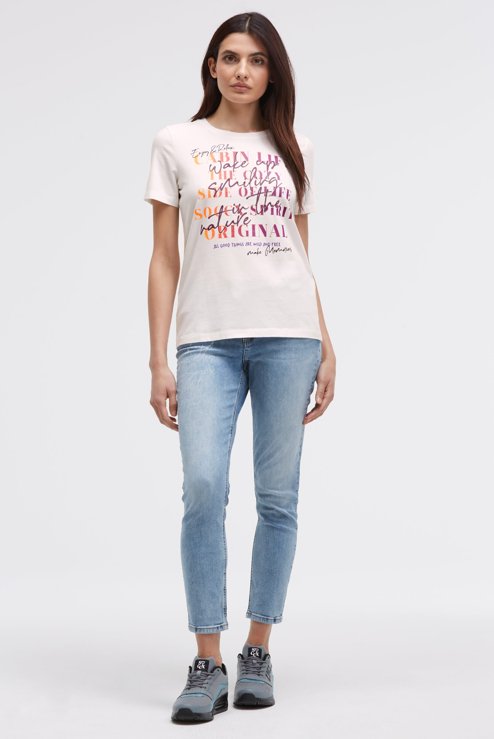 SOCCX Rundhalsshirt, mit Baumwolle