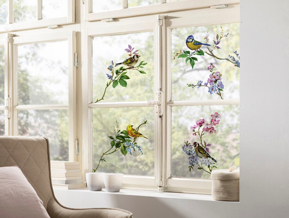 selbsthaftend Komar »Wedding BAUR x Fensterdekoration Birds«, (Breite cm 31x31 Höhe), |
