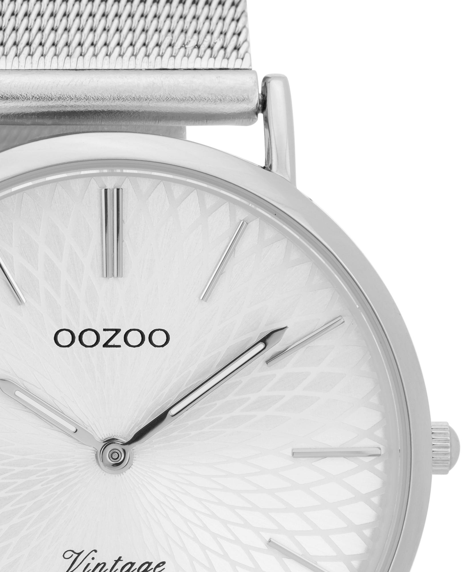 OOZOO Quarzuhr »C9341«, Armbanduhr, Damenuhr, analog, Milanaisearmband, Edelstahlarmband