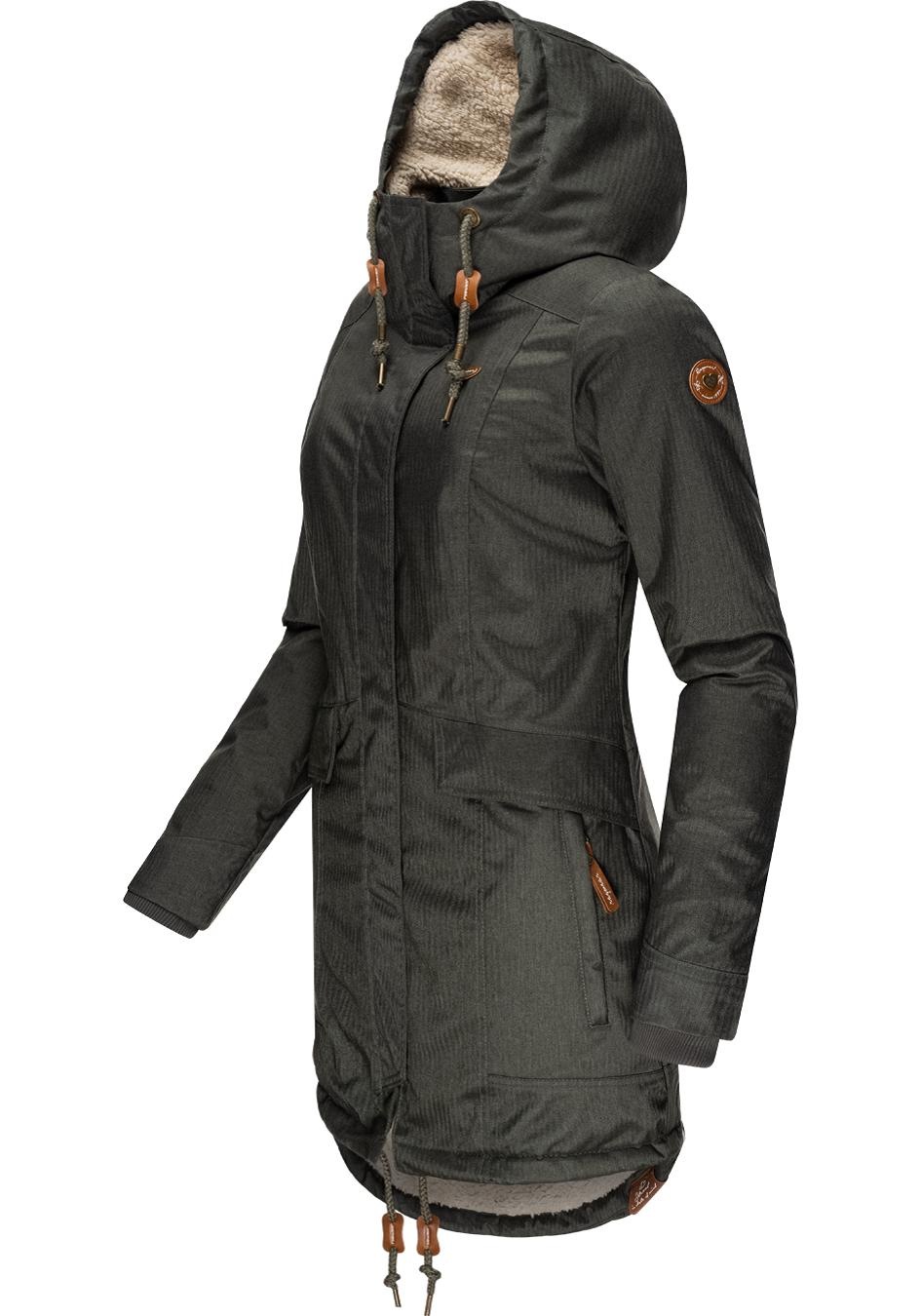 Ragwear Winterjacke »Tunned«, mit Kapuze, stylischer Winterparka mit Teddyfell Innenfutter