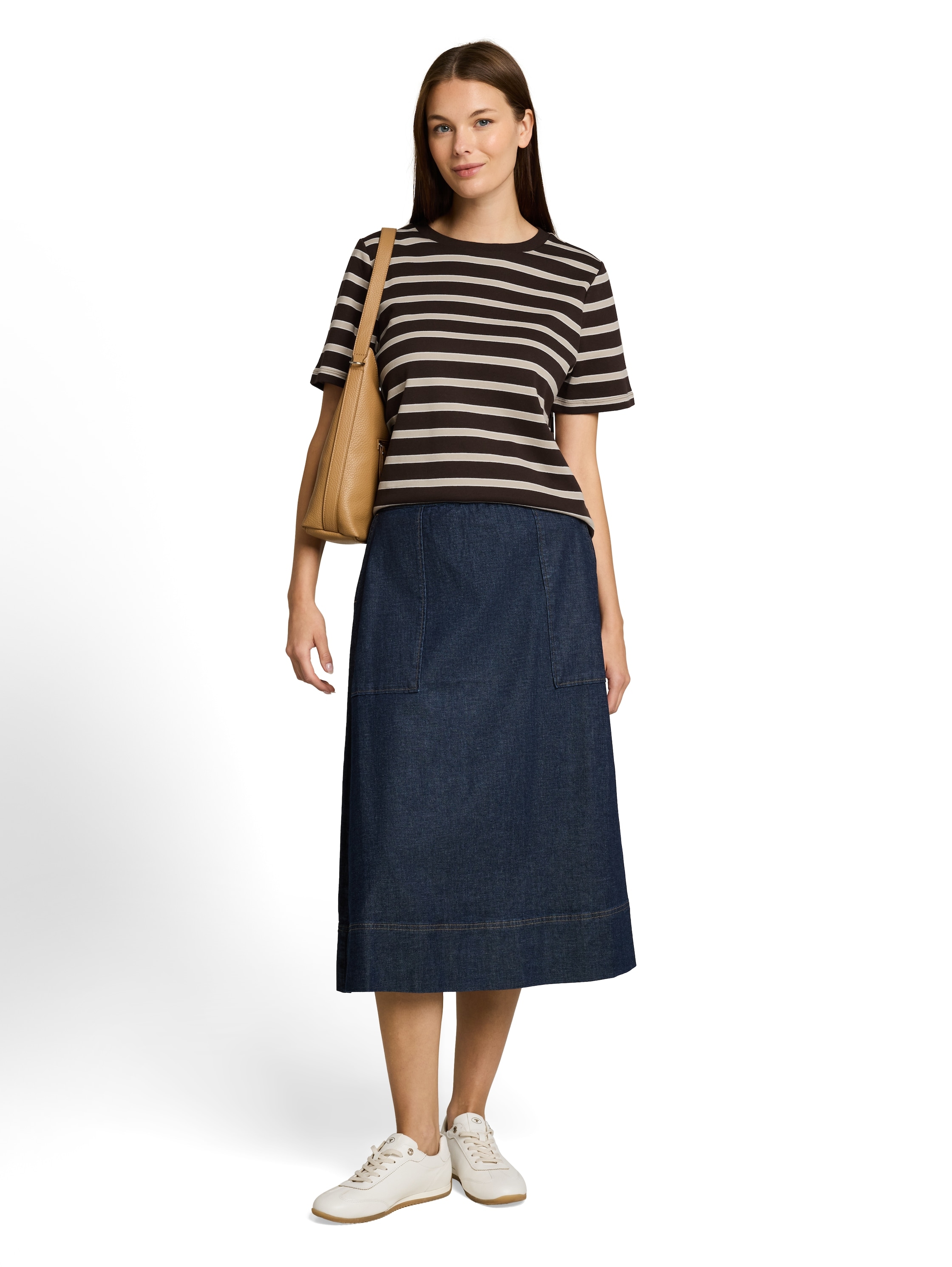 TOM TAILOR 1100000002199 Sommershirt mit Prints und Rundhals