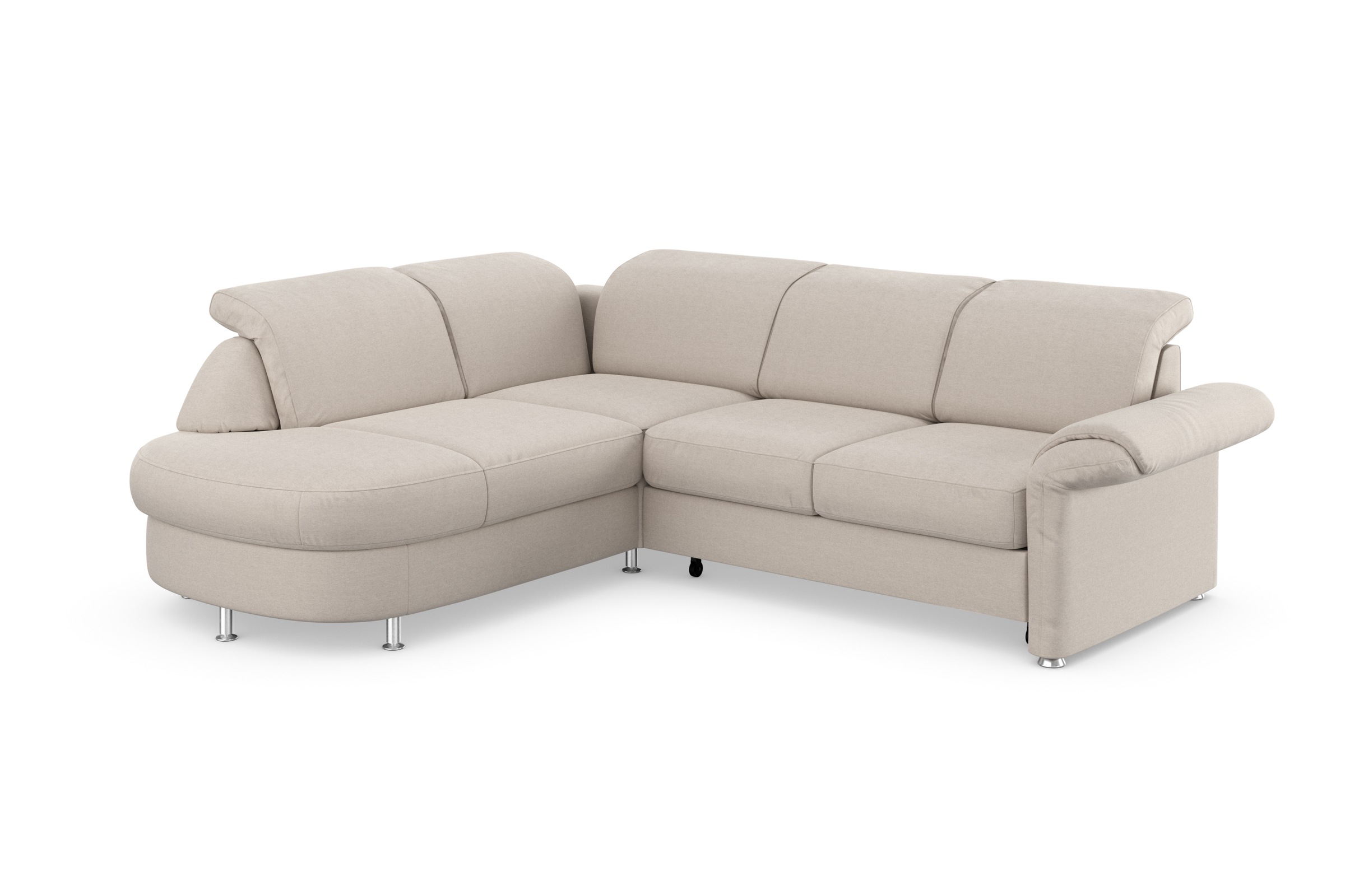 sit&more Ecksofa »Apulia L-Form«, wahlweise Bettfunktion, Bettkasten und Kopf- und Armteilverstellung