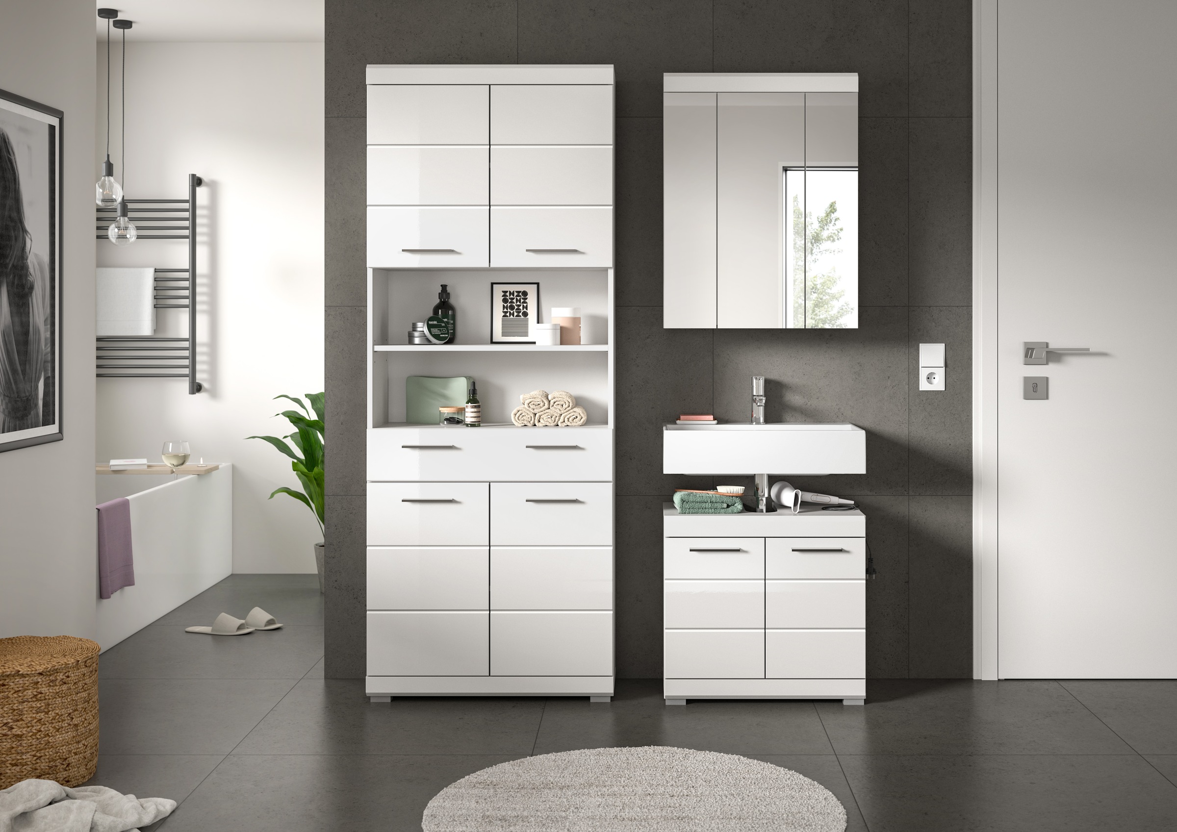 INOSIGN Badmöbel-Set "SIENA, TOPSELLER, Breite 149cm, 3-teiliges Set", (Set günstig online kaufen
