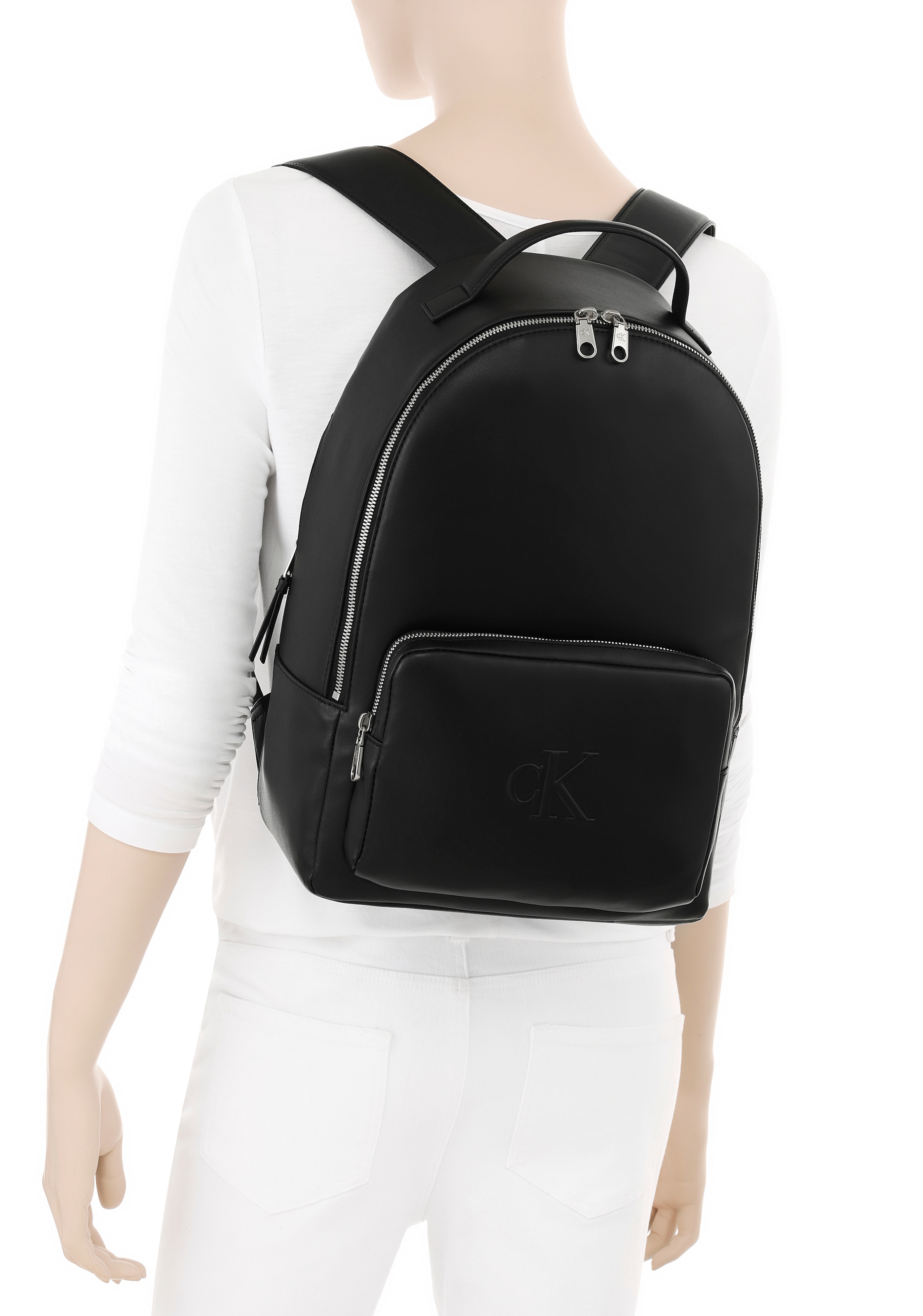 Calvin Klein Jeans Freizeitrucksack »SCLPTD IMPRSSSN SLM«, Reiserucksack, Cityrucksack, Casual-Rucksack mit Logo-Prägung