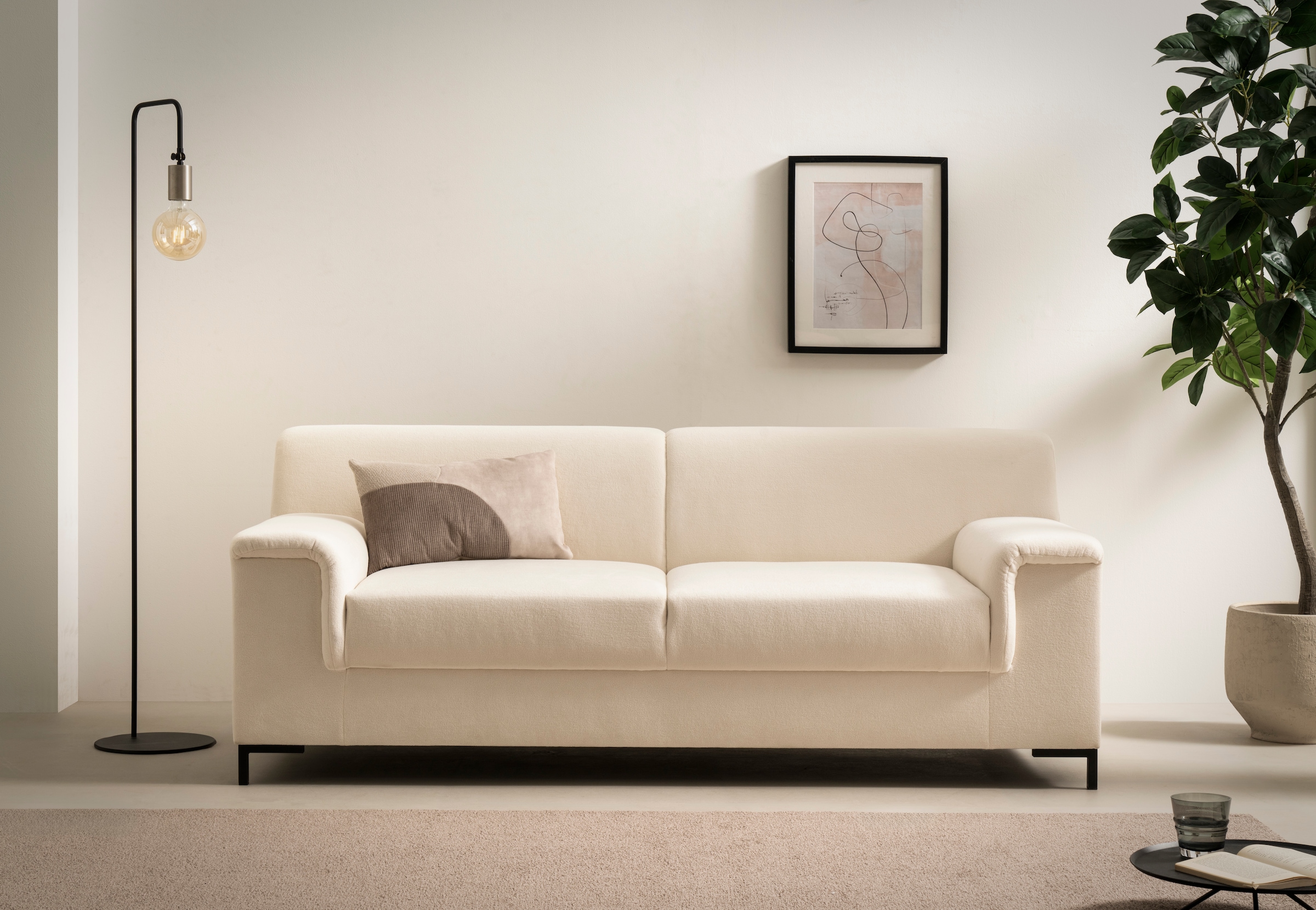Home affaire 2,5-Sitzer "Jamie 2 auch in Cord B/T/H: 192/81/76 cm" zeitlos, modern, mit komfortablem Federkern