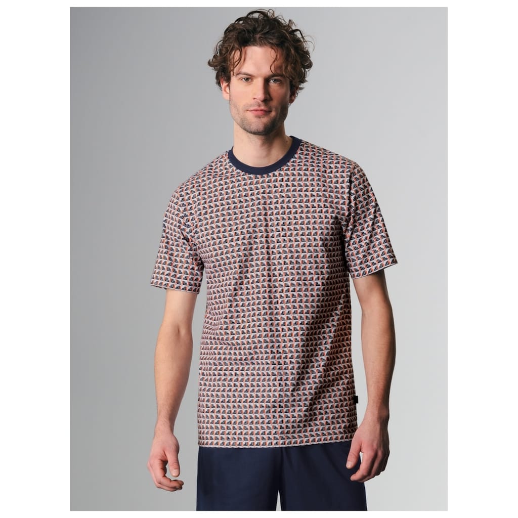Trigema T-Shirt »TRIGEMA T-Shirt mit abstraktem Muster«, (1 tlg.)