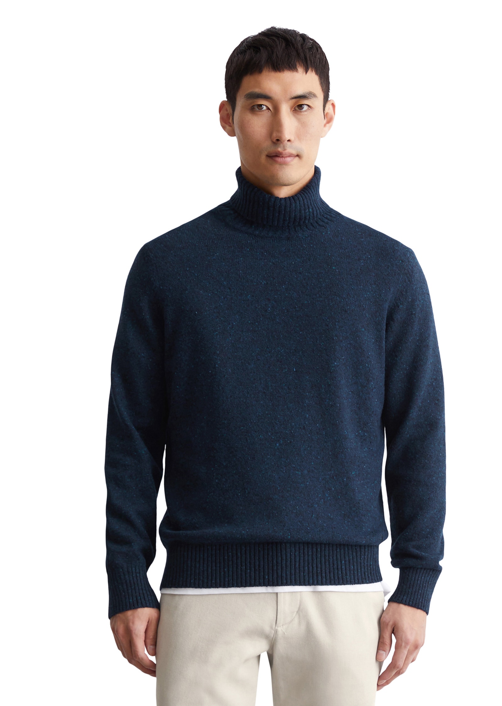 Marc OPolo Rollkragenpullover "aus gesprenkeltem Tweedgarn"