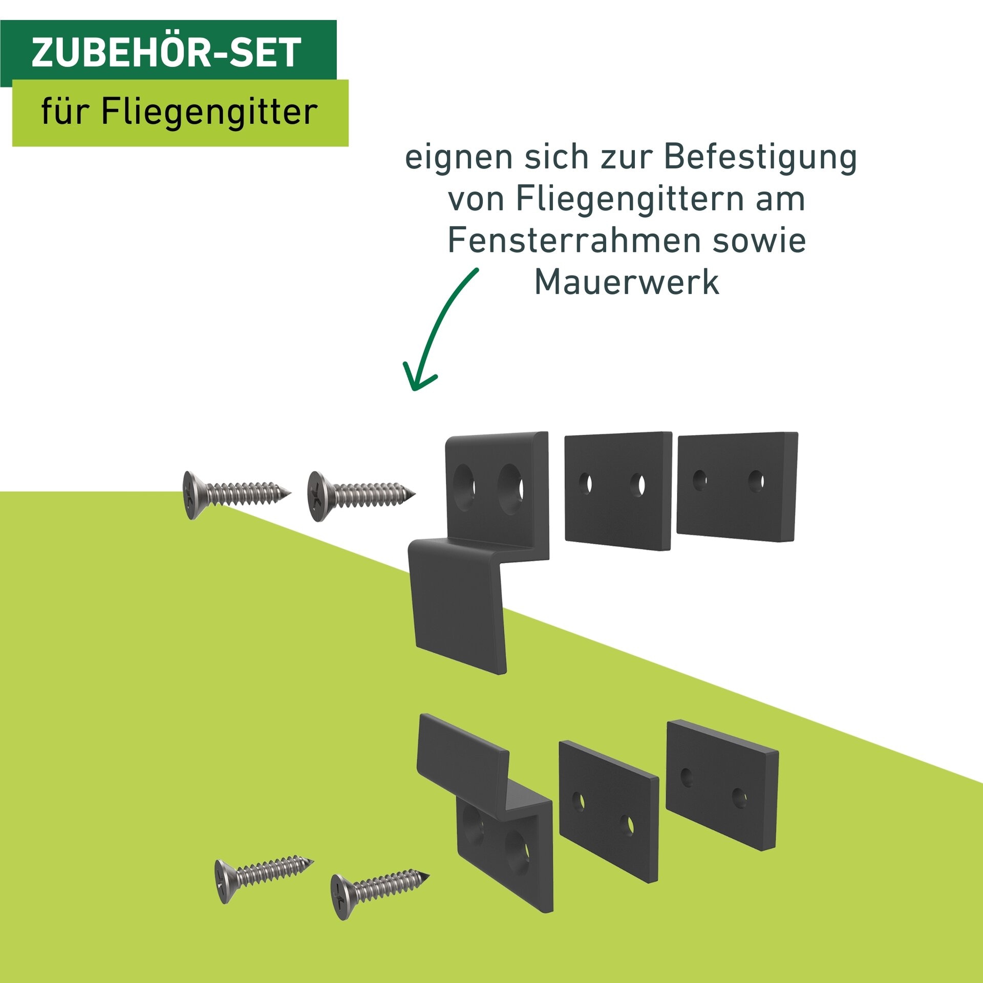 Windhager Winkelbeschlag »Einhängewinkel« Montageset für Insektenschutz-Fenster