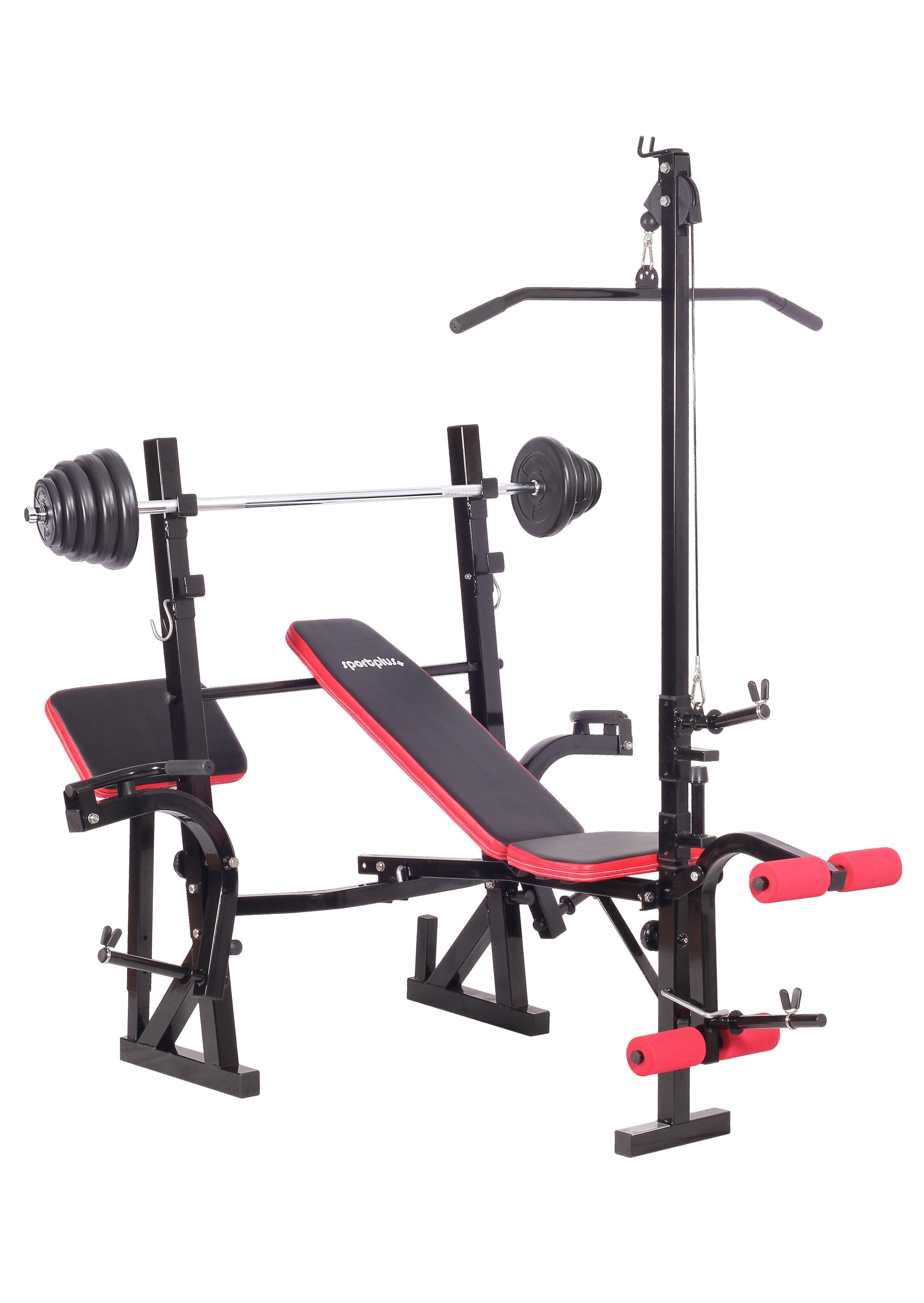 SportPlus Trainingsbank »Weight Bench SP-WB-005«, (Set, mit Langhantelstange-mit Gewichtsset)