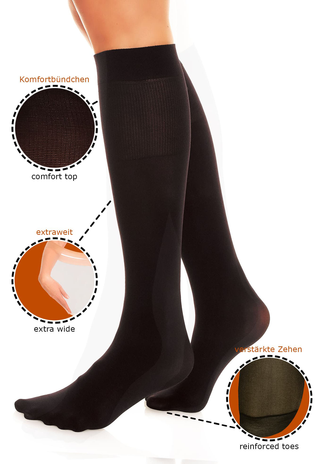 Thumbnail - GLAMORY Feinkniestrümpfe "Fit" 50 1 Stk. tlg. mit sehr bequemen Komfortbündchen