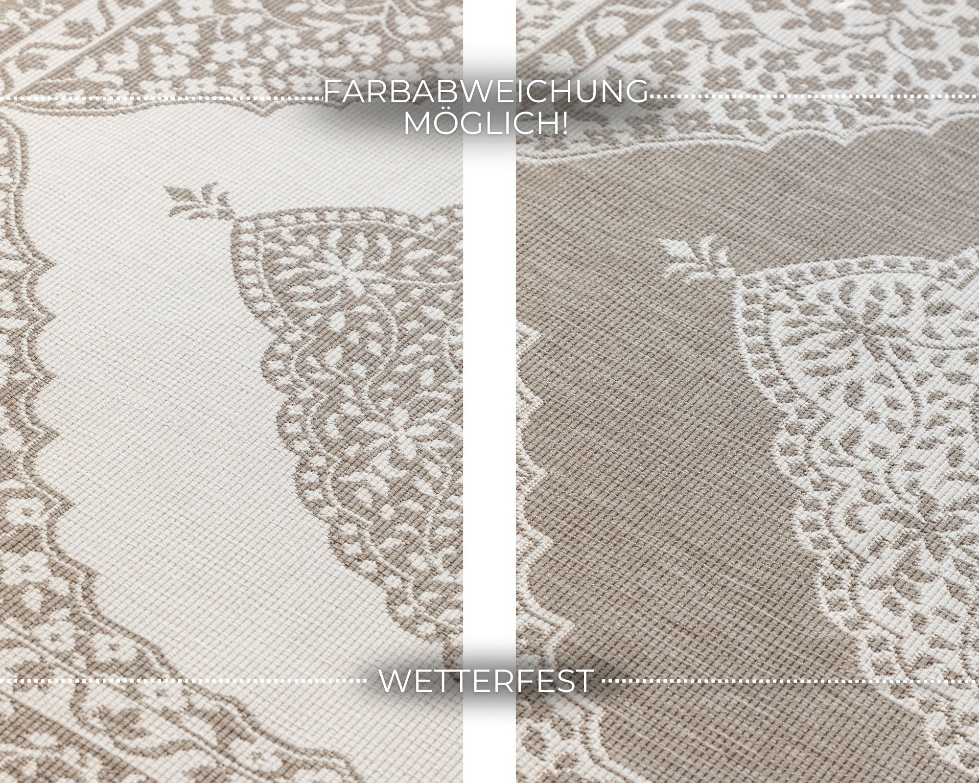 Teppich ELLE DECORATION "Meekly Wendeteppich", beige (linen), B:120cm H:5mm L:170cm, Polypropylen, Teppiche, Teppich, Flachgewebe, In-& Outdoor, Modern, beidseitig, Balkon, Wohnzimmer 3