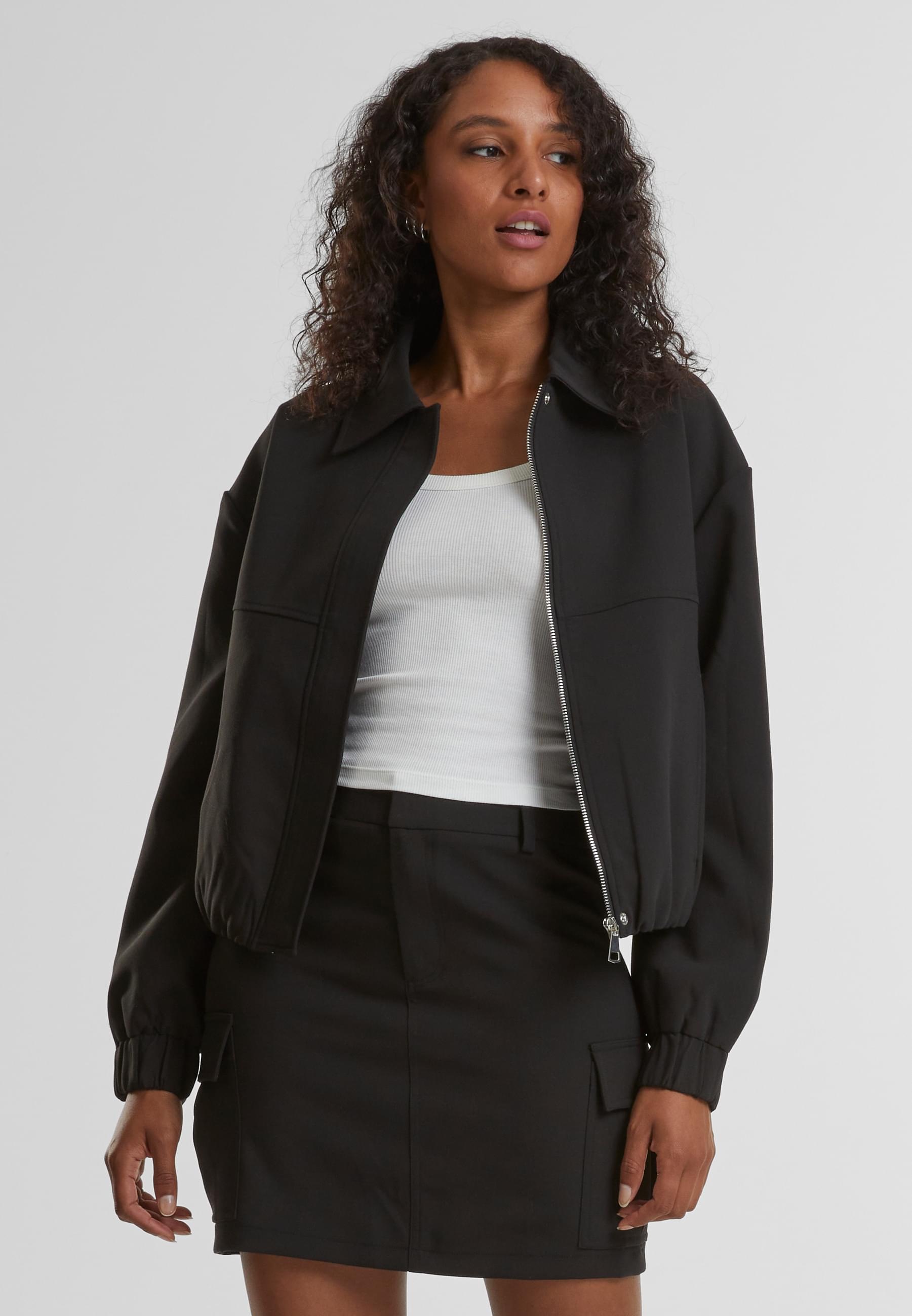 URBAN CLASSICS Allwetterjacke »Urban Classics Ladies Short Blouson«, (1 St.), ohne Kapuze