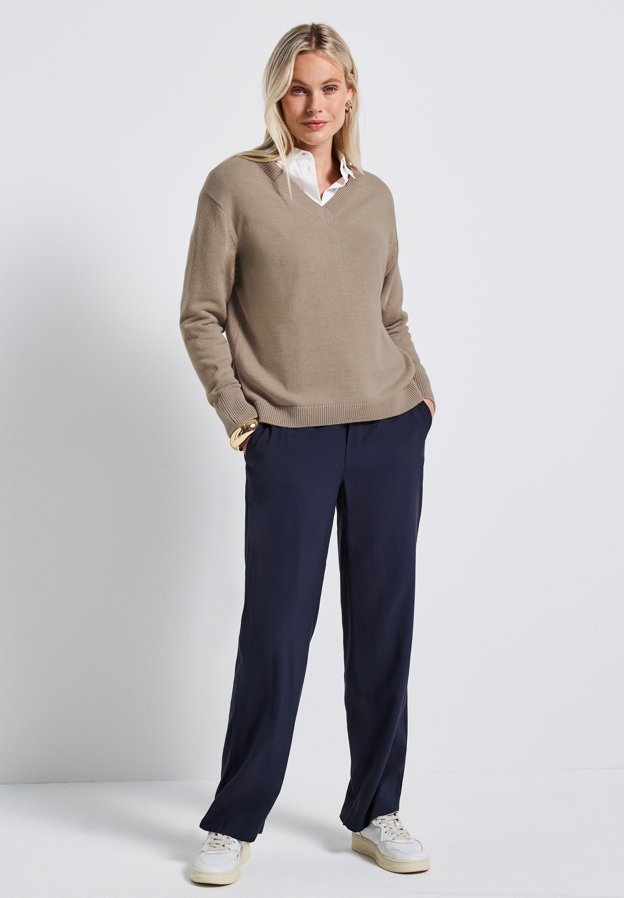 STREET ONE Strickpullover, im soften Baumwoll-Mix