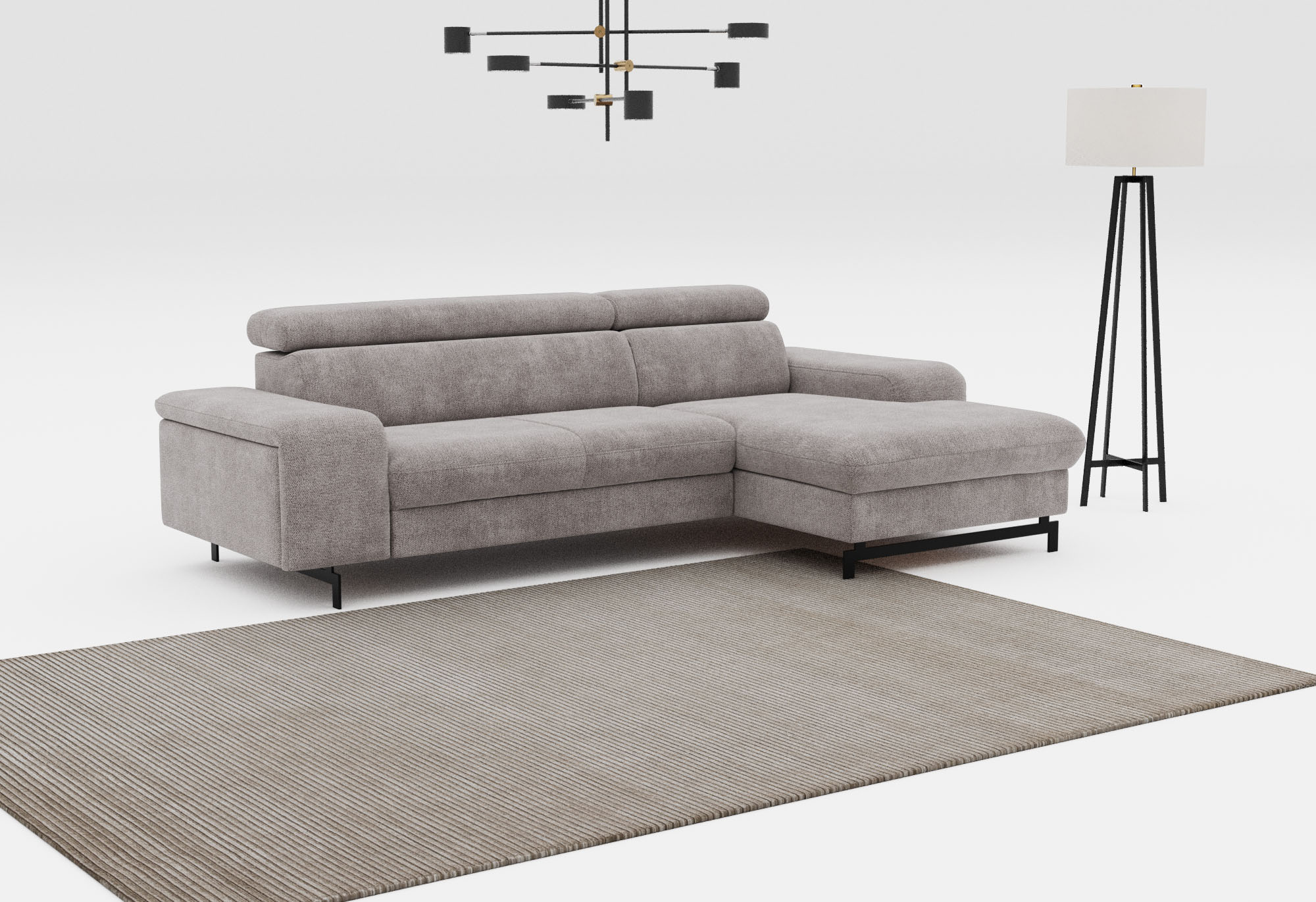 COTTA Ecksofa "Emma L-Form, B: 267 cm" mit Kopfteilverstellung, optional Schlaffunktion & Bettkasten
