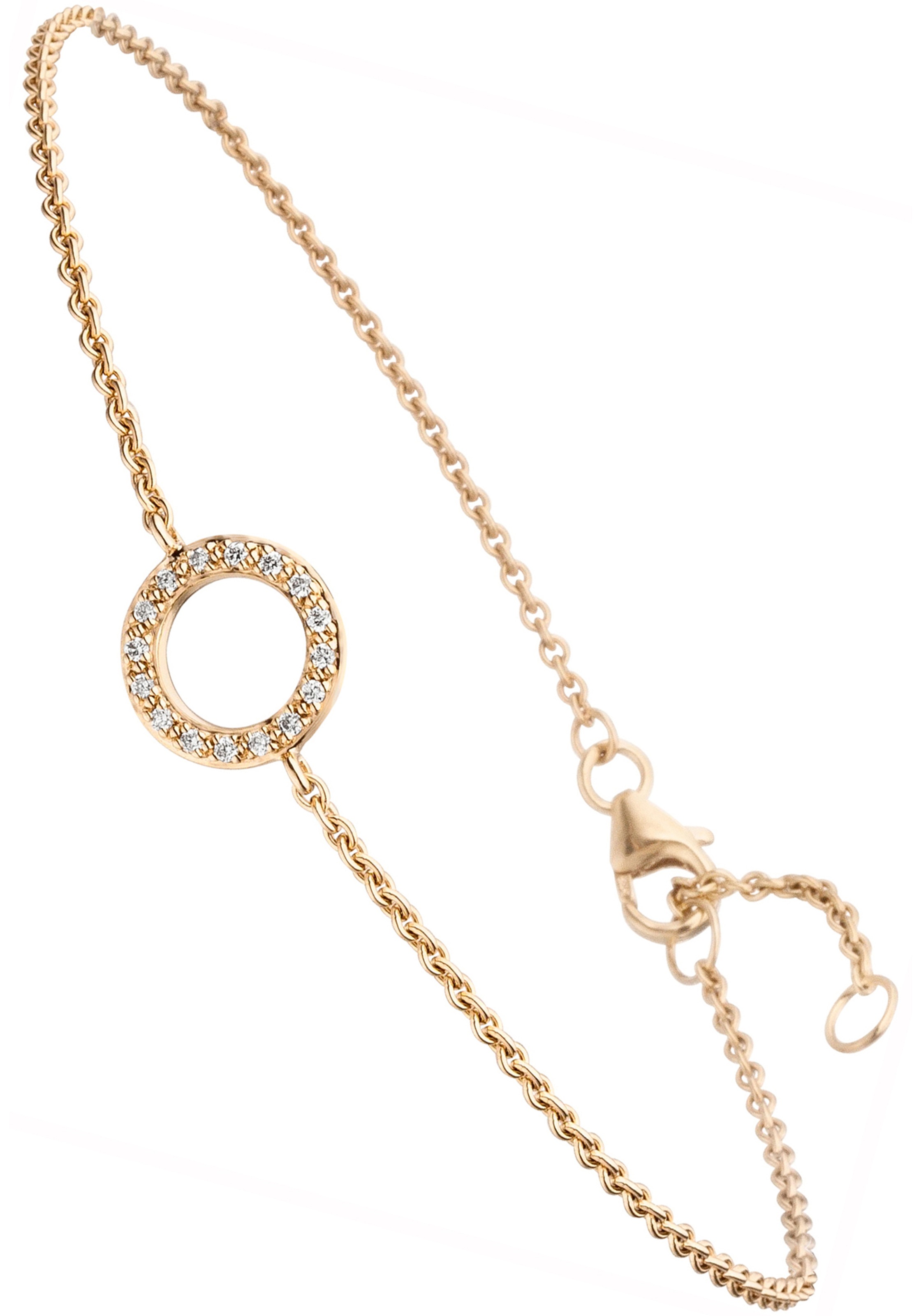 JOBO Armband 585 Gold mit 16 Diamanten