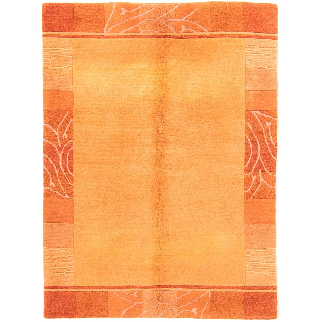 morgenland Wollteppich »Nepal - 200 x 140 cm - orange«, rechteckig