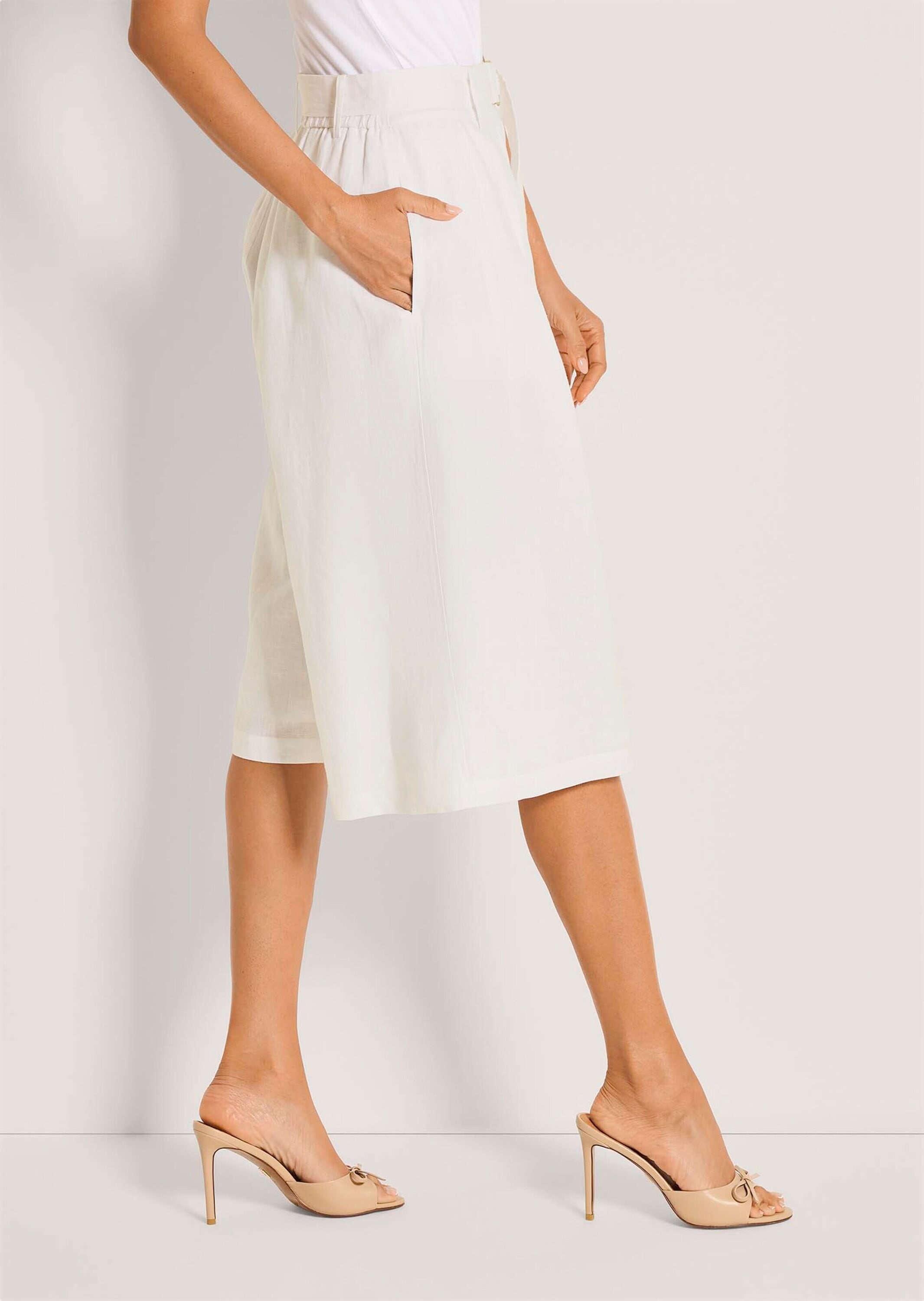 MADELEINE Bermudas »Bermuda Elegante Businesshose mit Bügelfalten«  Bermuda im Hosenrock-Style mit Bindegürtel