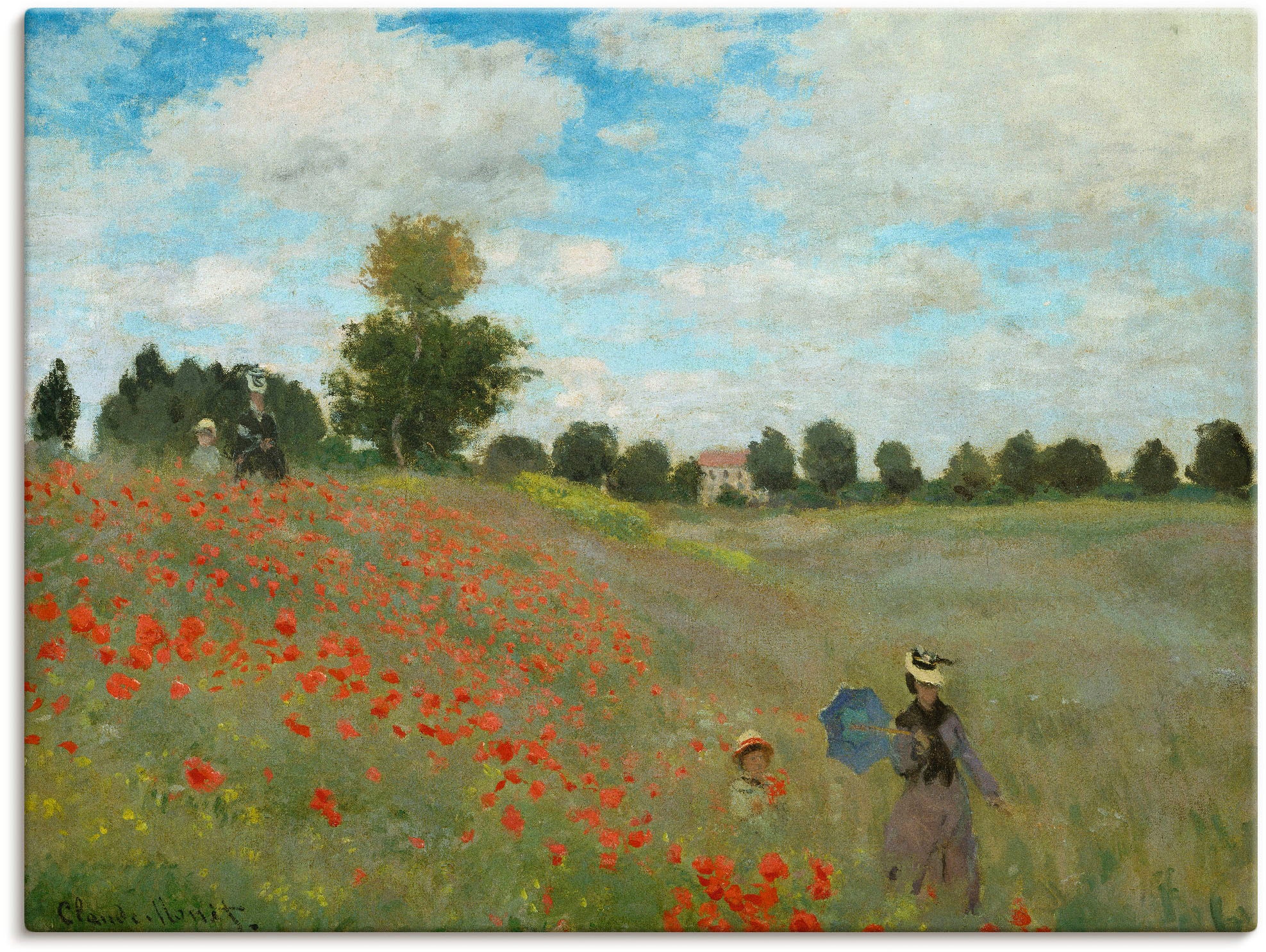 Artland Wandbild "Mohnfeld bei Argenteuil. 1873" 1 Stk. tlg. als Leinwandbi günstig online kaufen