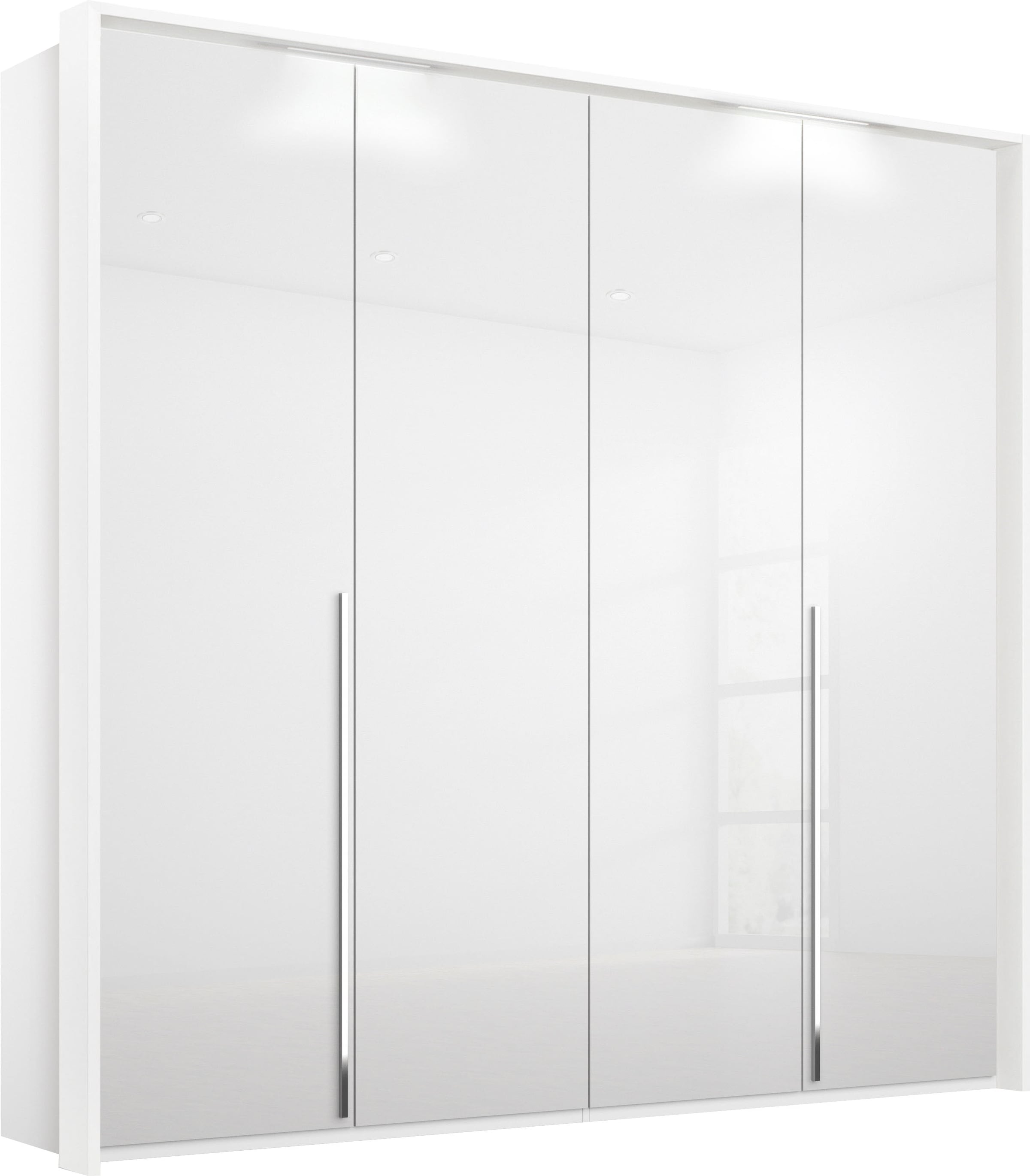 rauch Drehtürenschrank "Kleiderschrank Schrank Garderobe Wäscheschrank MONTCLAR" in den Breiten 204/254/304 cm, inkl. SOFT-CLOSE-FUNKTION, Passepartout optional mit Beleuchtung, inkl. Zubehör MADE IN GERMANY