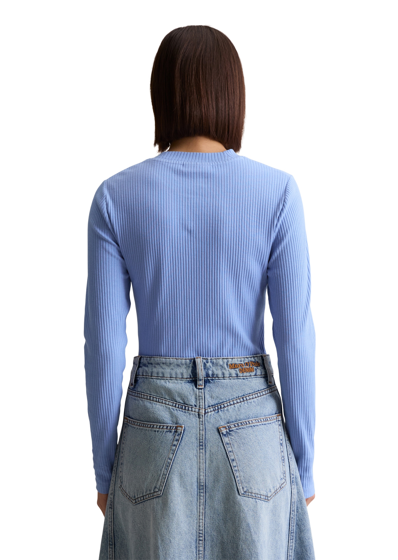 Marc O'Polo DENIM Longsleeve »slim aus Rippjersey«