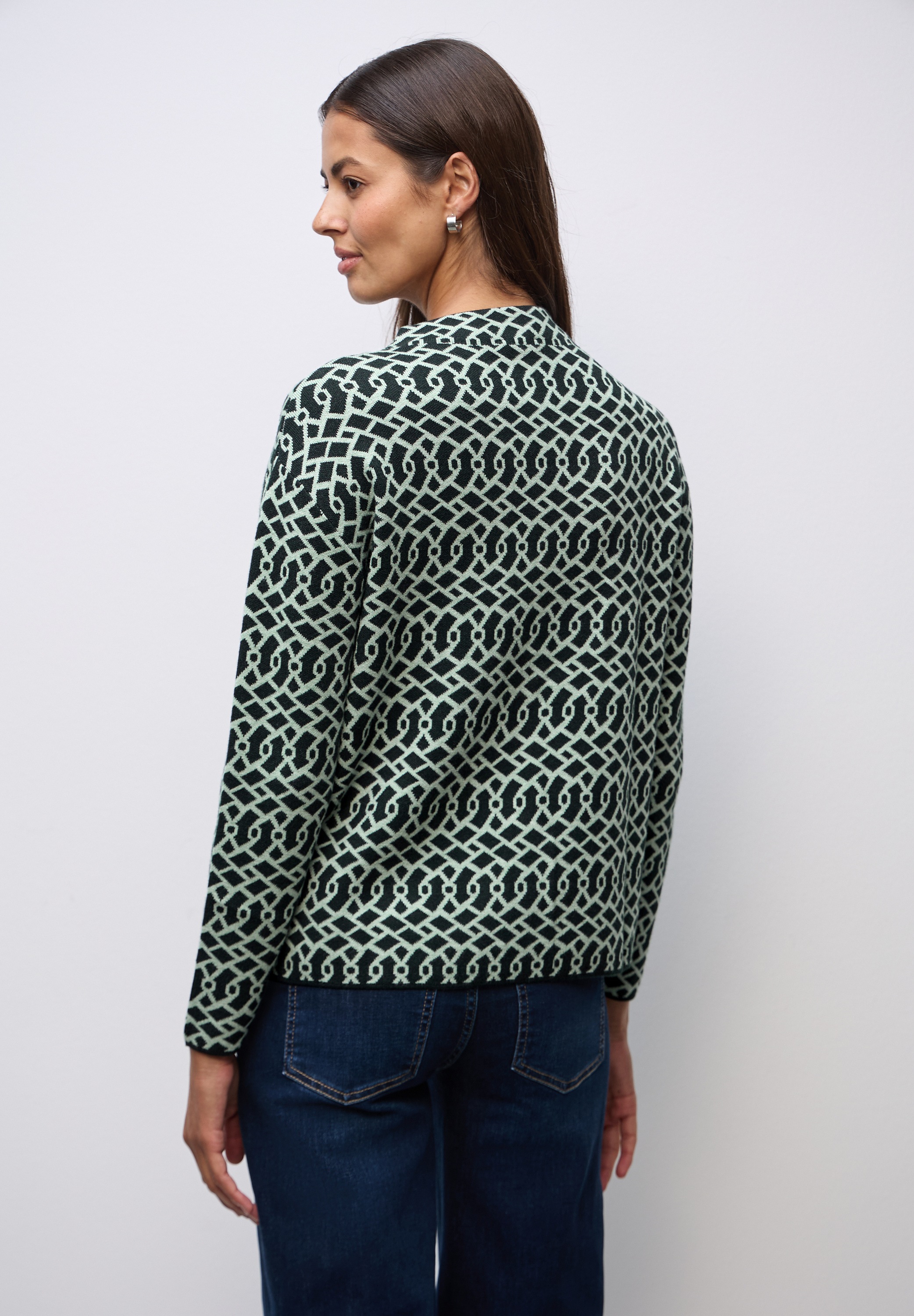 STREET ONE Jacquardpullover mit grafischem Muster günstig online kaufen