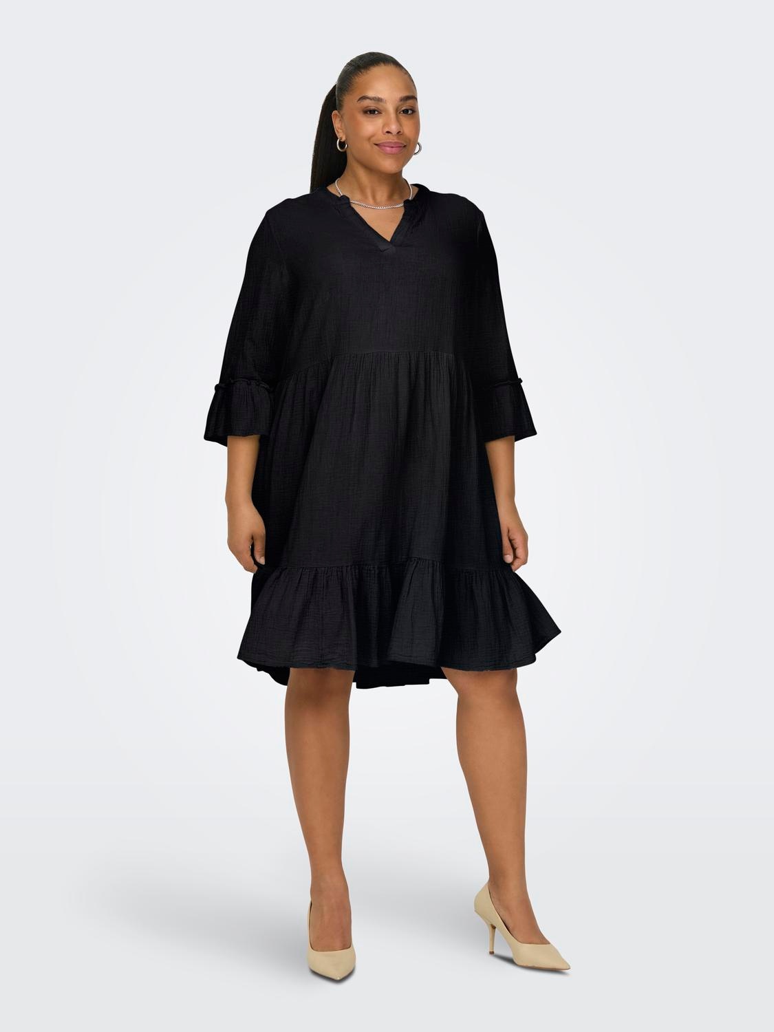 ONLY CARMAKOMA Tunikakleid "CARTHYRA LIFE PEPLUM DRESS WVN", Sommerkleid günstig online kaufen