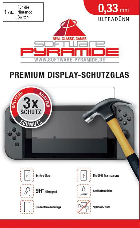 Software Pyramide Displayschutzglas »Premium Schutzglas für Nintendo Switch«, für Nintendo Switch, (1 St.)