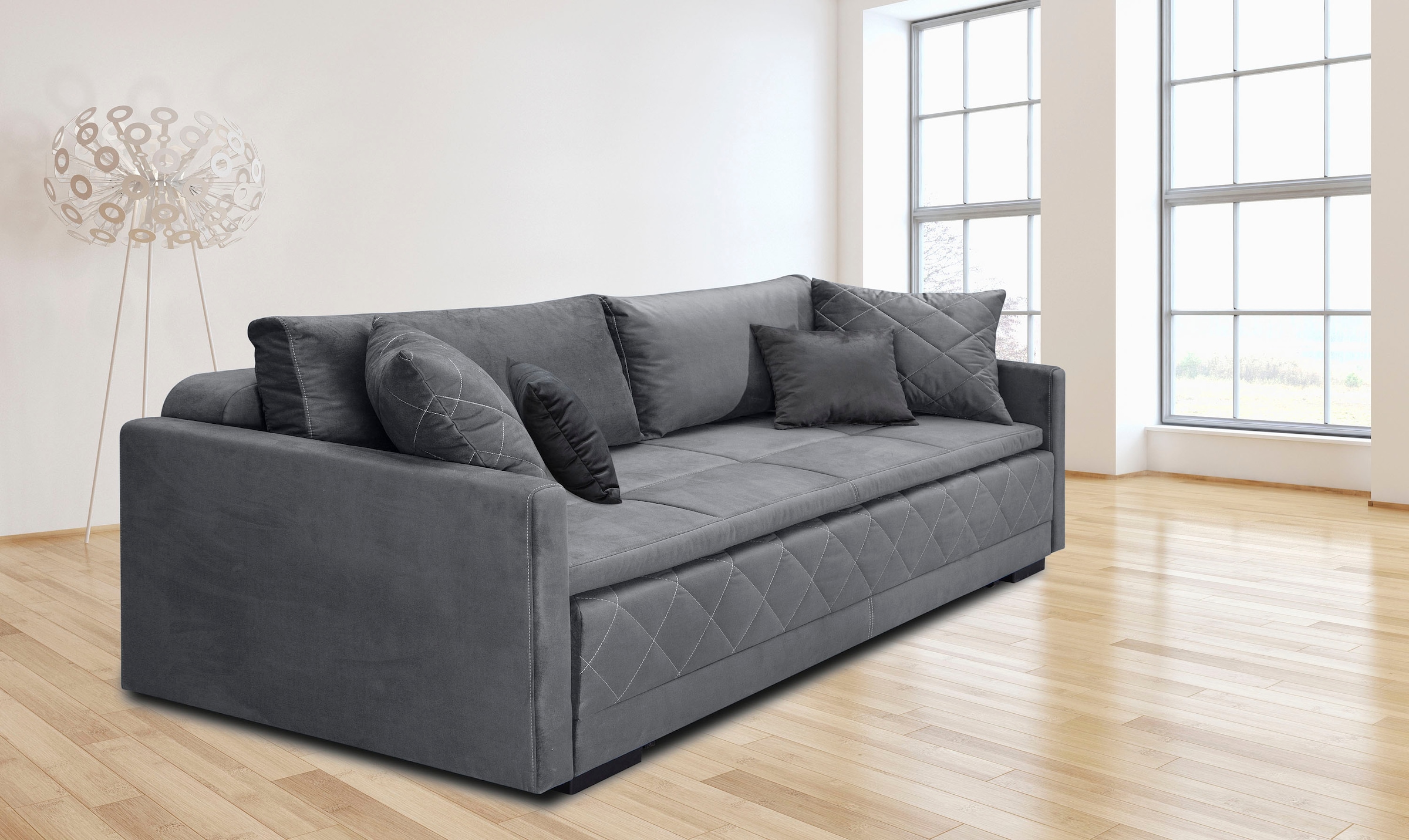 INOSIGN Schlafsofa »Potsdam«, mit Boxspringaufbau, Bettfunktion & Bettkasten, Dauerschlafsofa