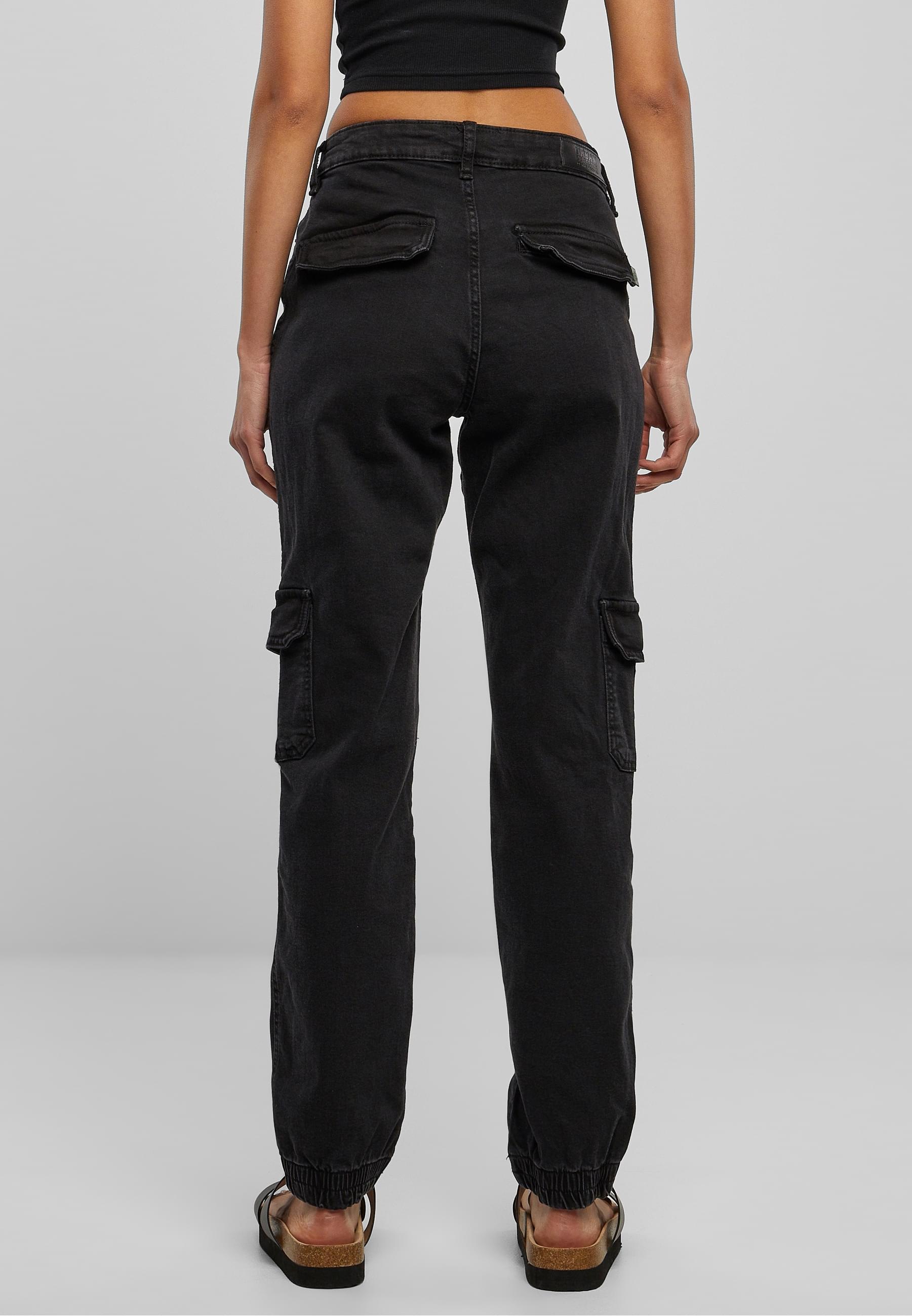 URBAN CLASSICS Stoffhose »Urban Classics Damen Ladies Organic Stretch Denim Cargo Pants«, (1 tlg.)