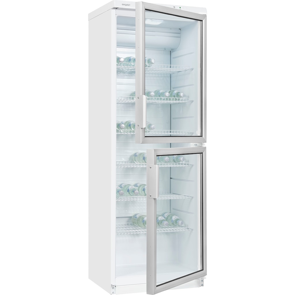 exquisit Getränkekühlschrank »GKS350-2-GT-280D weiss«, GKS350-2-GT-280D weiss, 173 cm hoch, 60 cm breit