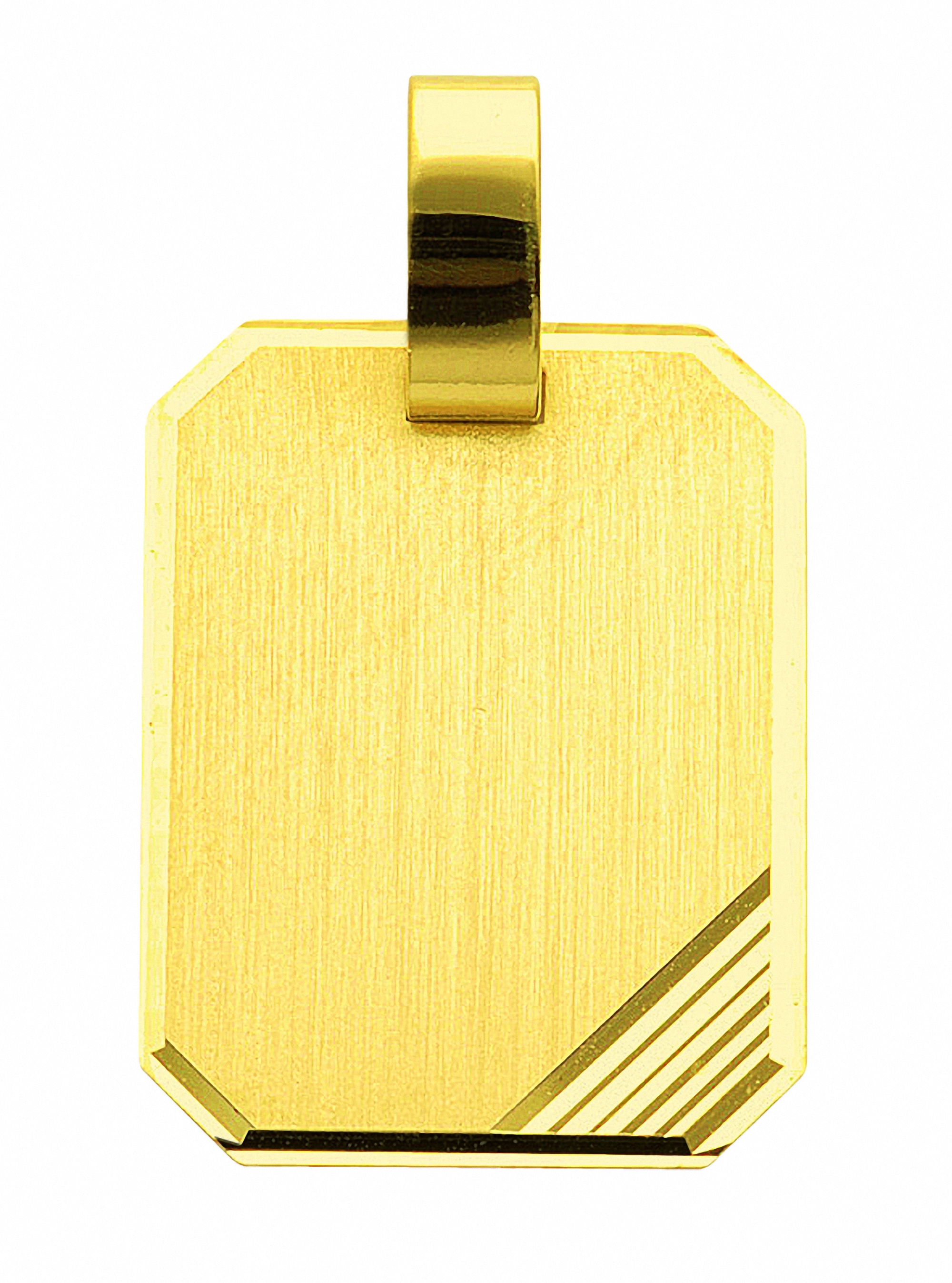 Adelia´s Kette ohne - BAUR Schmuckset Gravurplatte Halskette »585 Anhänger Anhänger«, mit | bestellen Set Gold