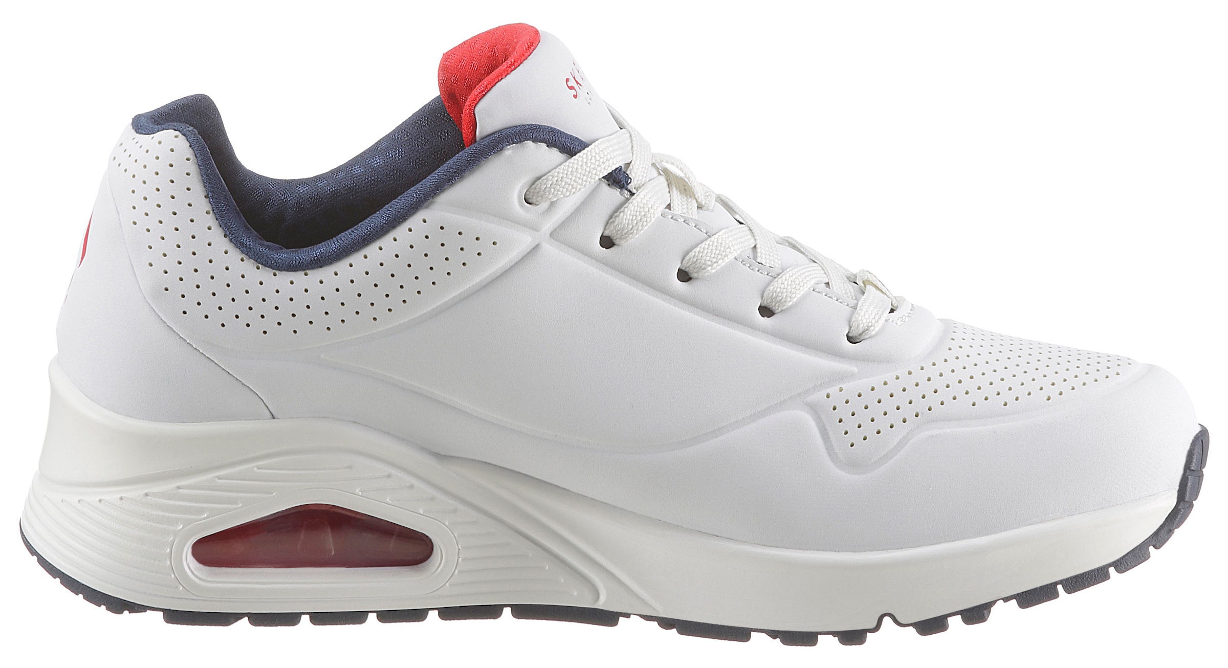 Skechers Wedgesneaker »Uno - Stand on Air«, Freizeitschuh, Halbschuh, Schnürschuh mit feiner Perforation