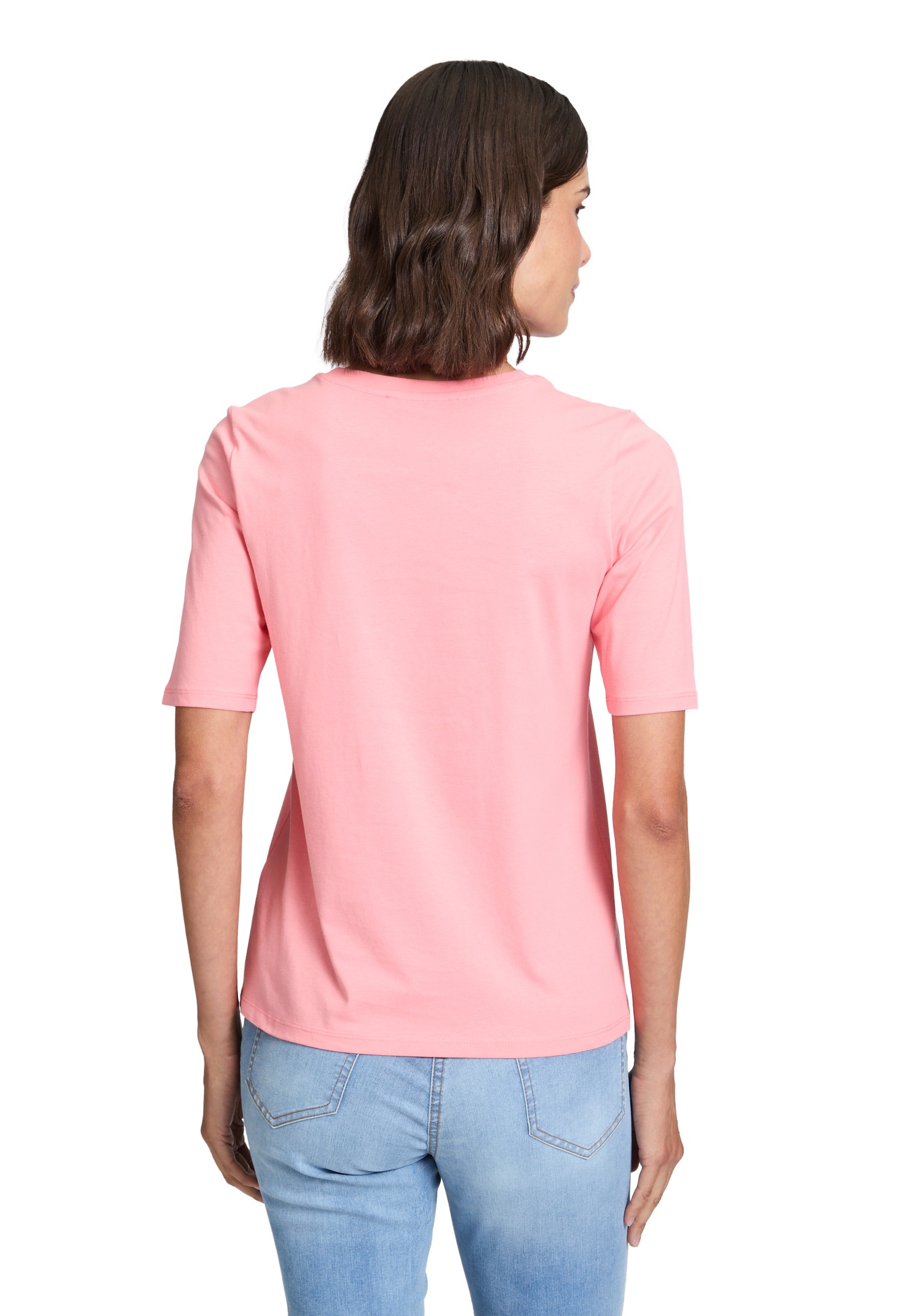 Betty Barclay Kurzarmshirt »Betty Barclay Damen Basic Shirt mit Rundhalsausschnitt«, (1 tlg.), Rippbündchen