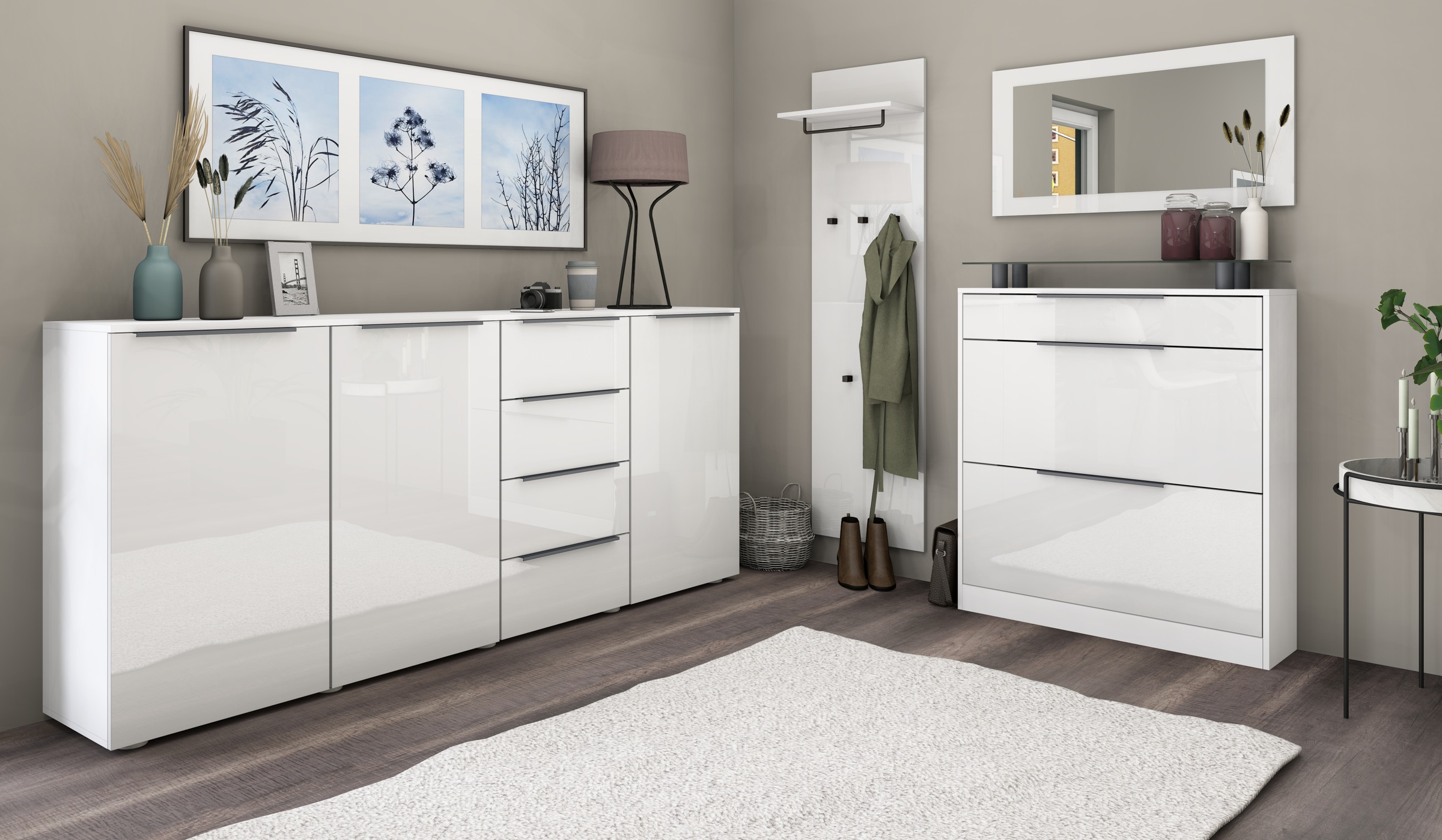 Thumbnail - borchardt Möbel Garderoben-Set "Tom" 3 Stk. tlg.