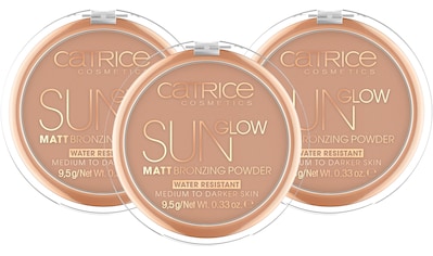 Bronzer-Puder »Sun Glow Matt Bronzing Powder«, (Set, 3 tlg.)