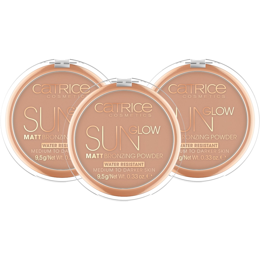 Catrice Bronzer-Puder »Sun Glow Matt Bronzing Powder«, (Set, 3 tlg.)