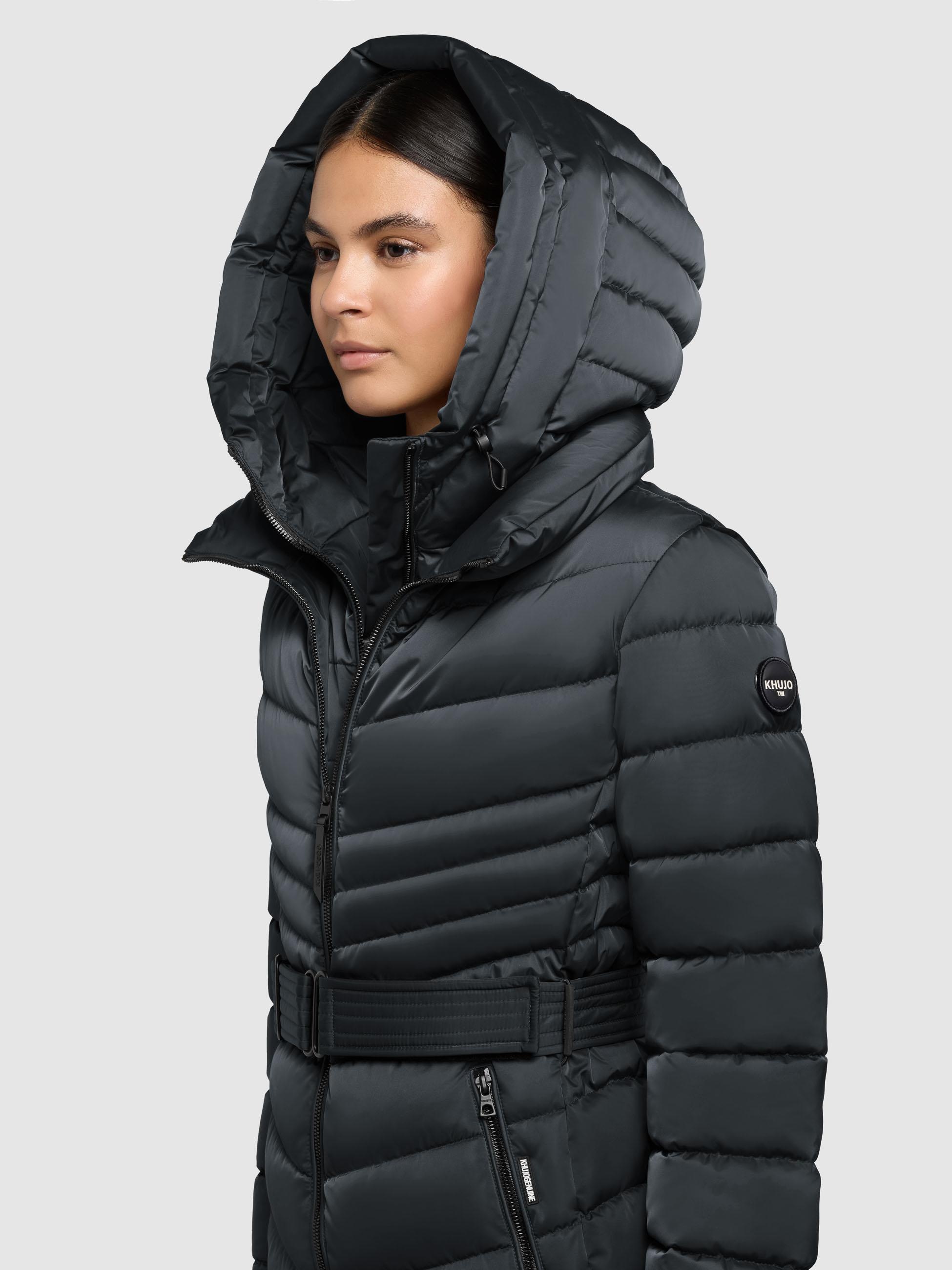 khujo Kurzmantel »Kina« Gesteppter Damen Mantel mit abnehmbarem Taillengürtel