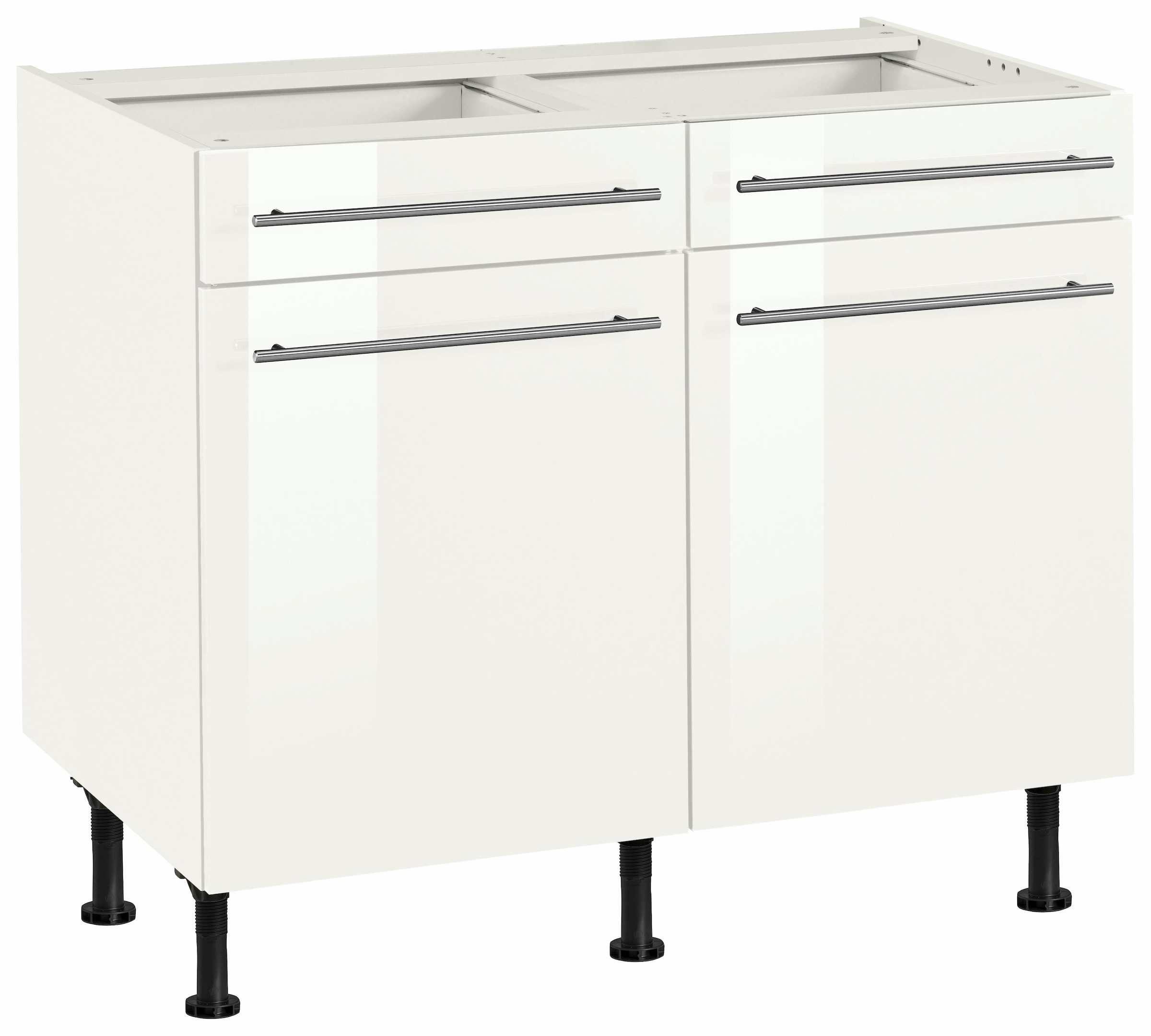 OPTIFIT Unterschrank "Bern", 100 cm breit, mit 2 Türen, 2 Schubkästen, höhenverstellbare Füße