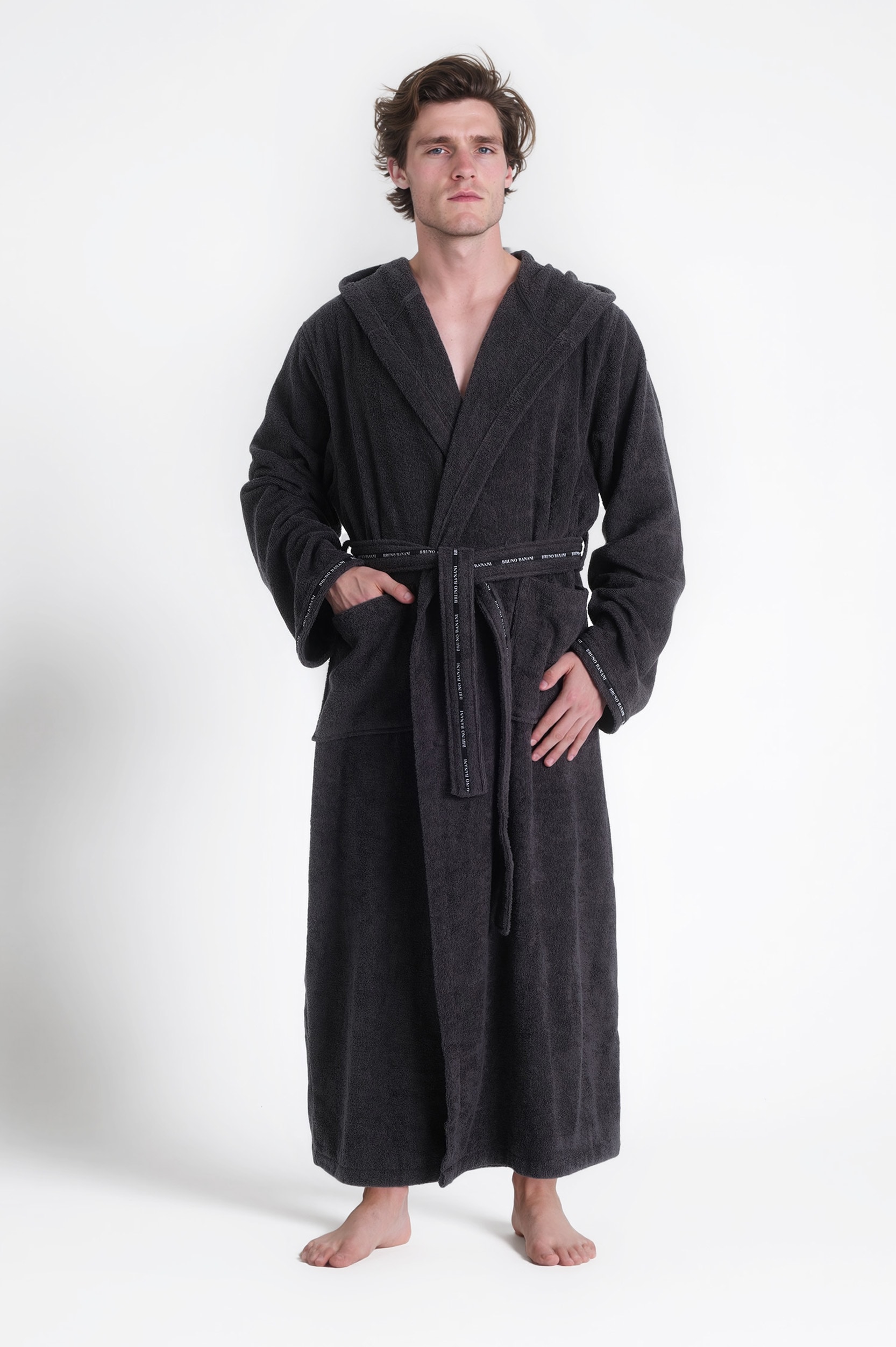 Bruno Banani Herrenbademantel "Danny, Normallänge & Überlänge, auch in extr günstig online kaufen