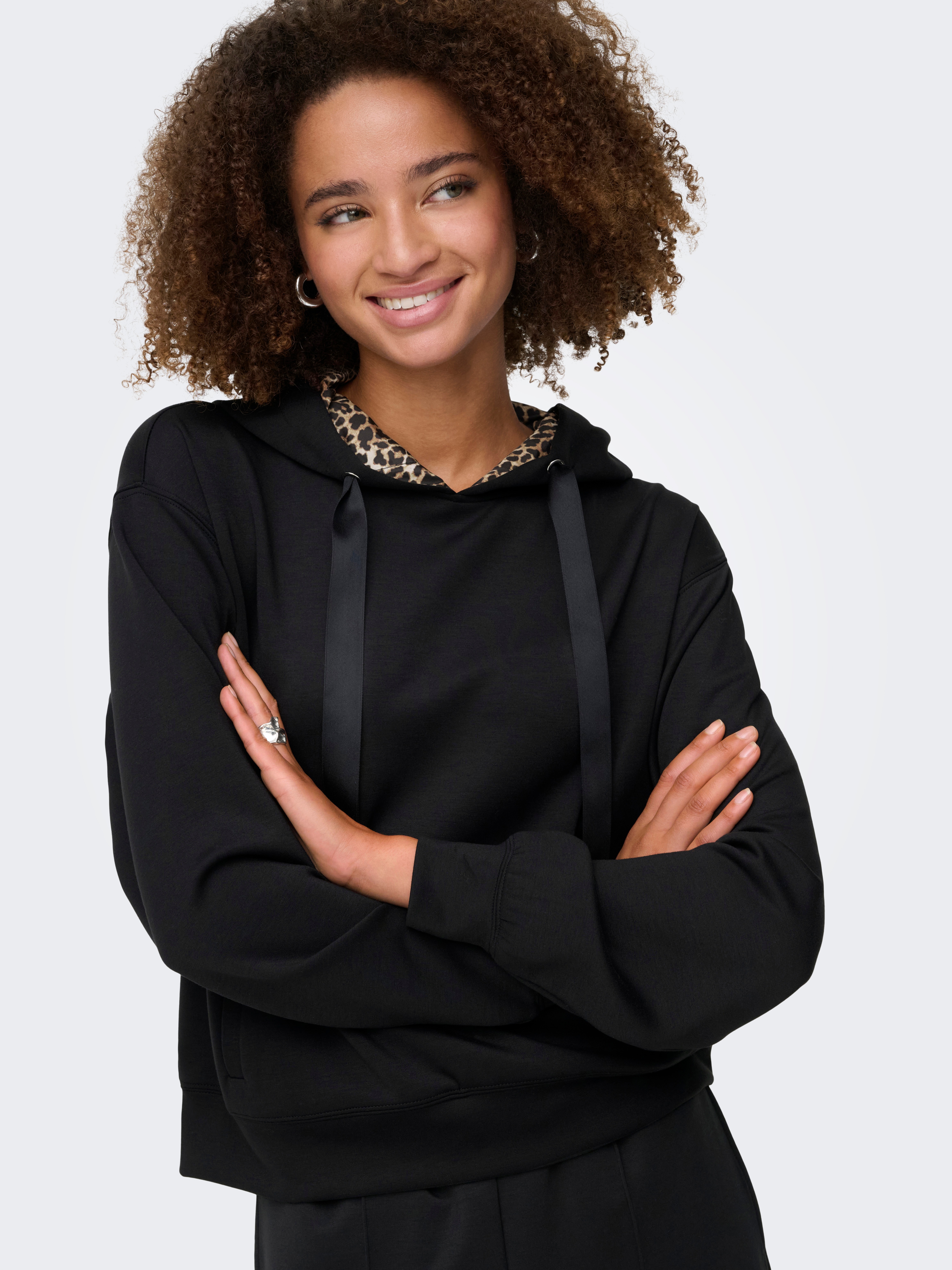 Thumbnail - ONLY Kapuzensweatshirt "ONLALINA LIFE LEO DETAIL HOOD BOX SWT"