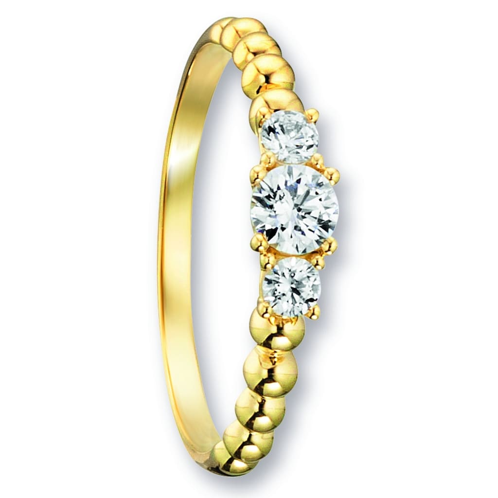 ONE ELEMENT Goldring »Zirkonia Ring aus 333 Gelbgold«
