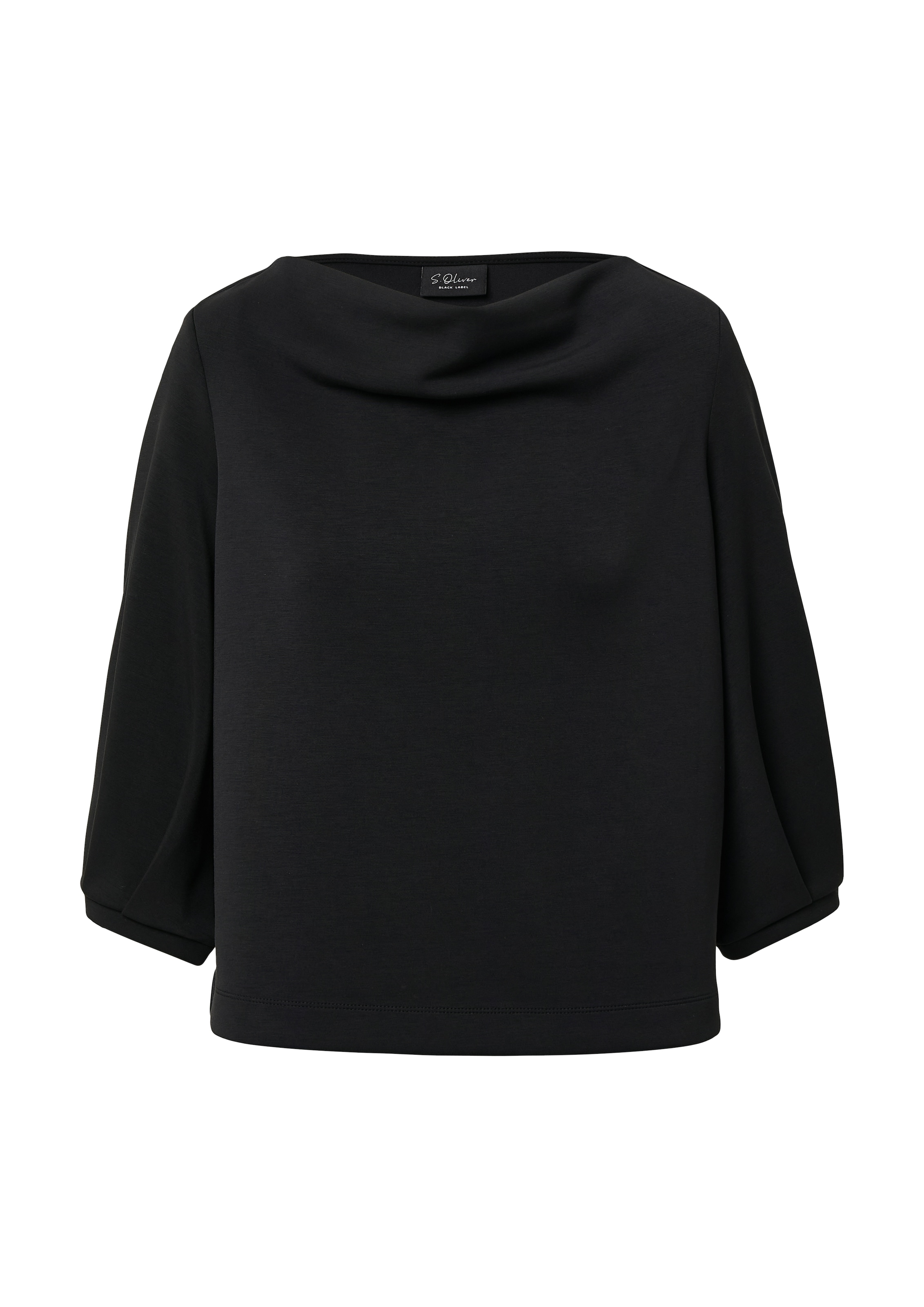 s.Oliver BLACK LABEL Sweatshirt, mit Wasserfall Ausschnitt