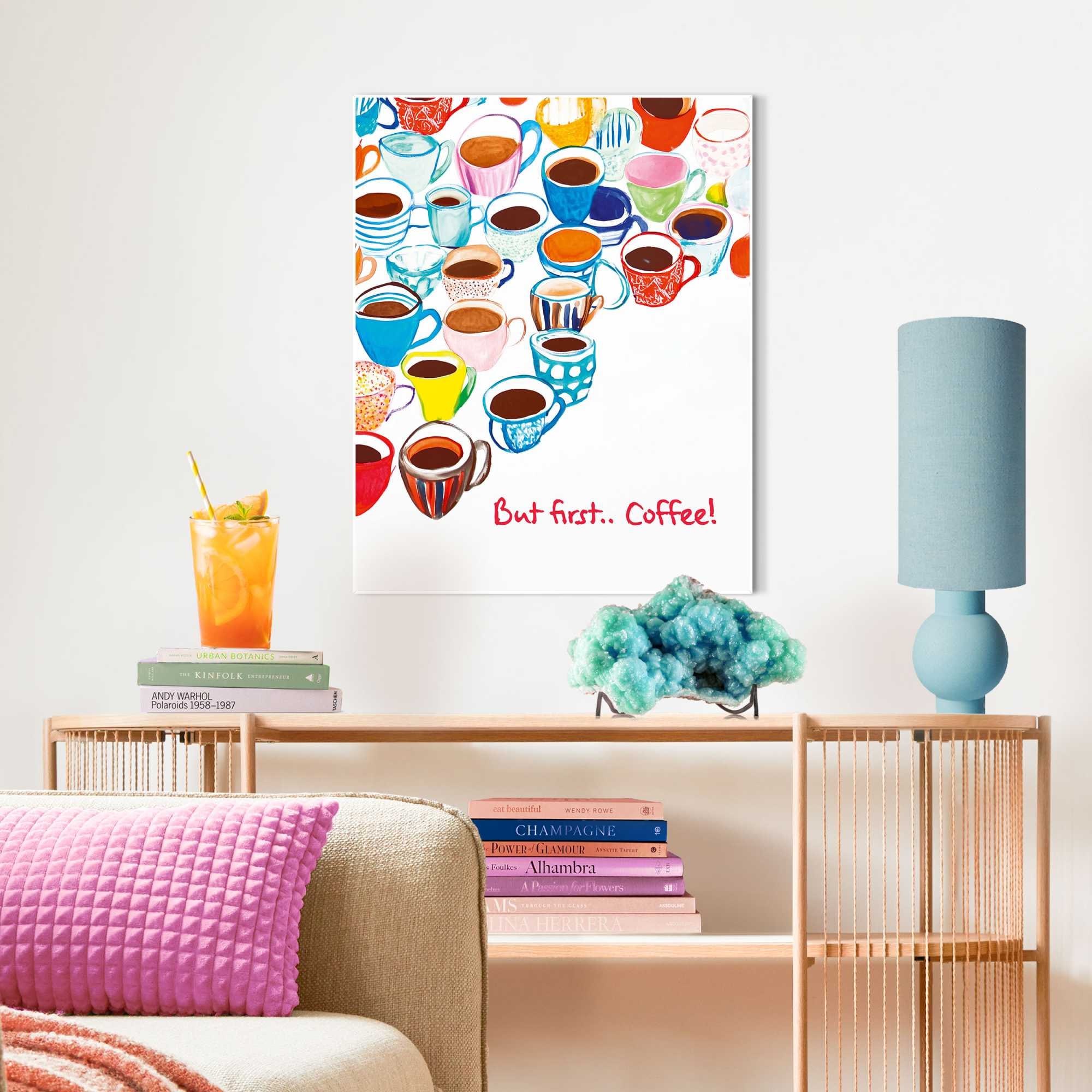 Reinders! Poster »But First...Coffee!« Küche - Mehrfarbig - MDF - Essen und Trinken - 40x50 cm