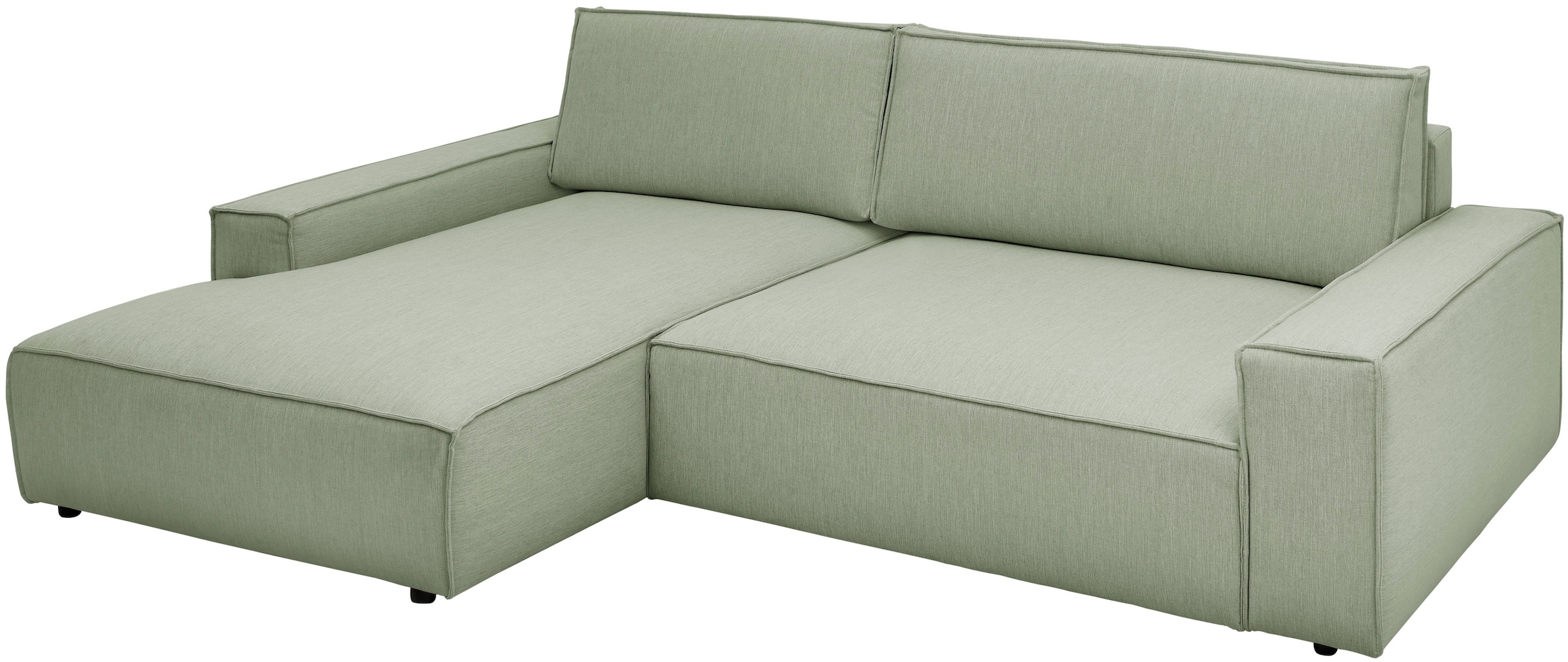 Home affaire Ecksofa »NEU: SHERWOODL XXL 284, Big-Sofa L-Form, tiefe Sitzfläche 95 cm, Cord,«, Leinenoptik, Recamiere rechts/links, auch als Schlafsofa stellbar
