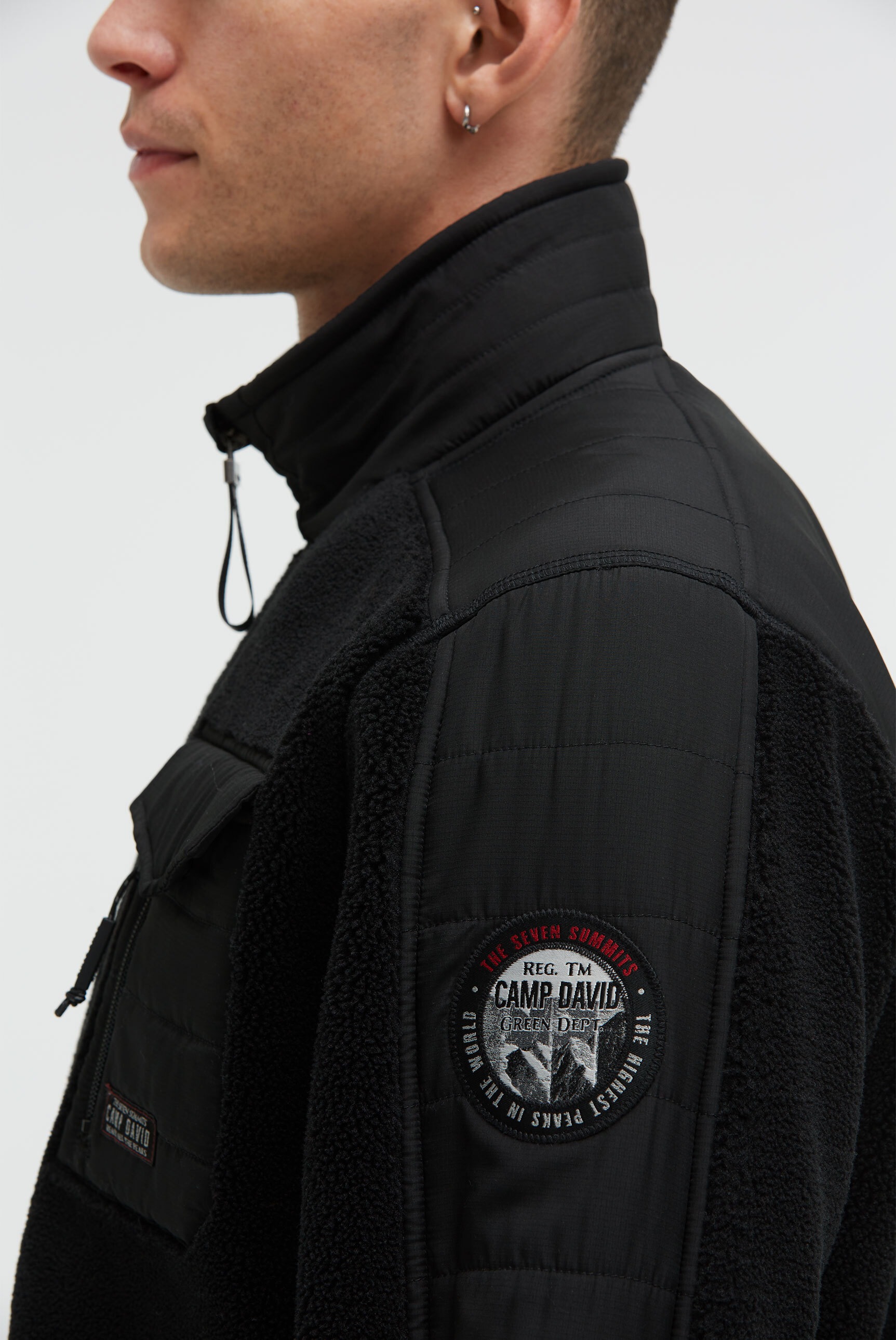 CAMP DAVID Outdoorjacke ohne Kapuze mit Brusttasche