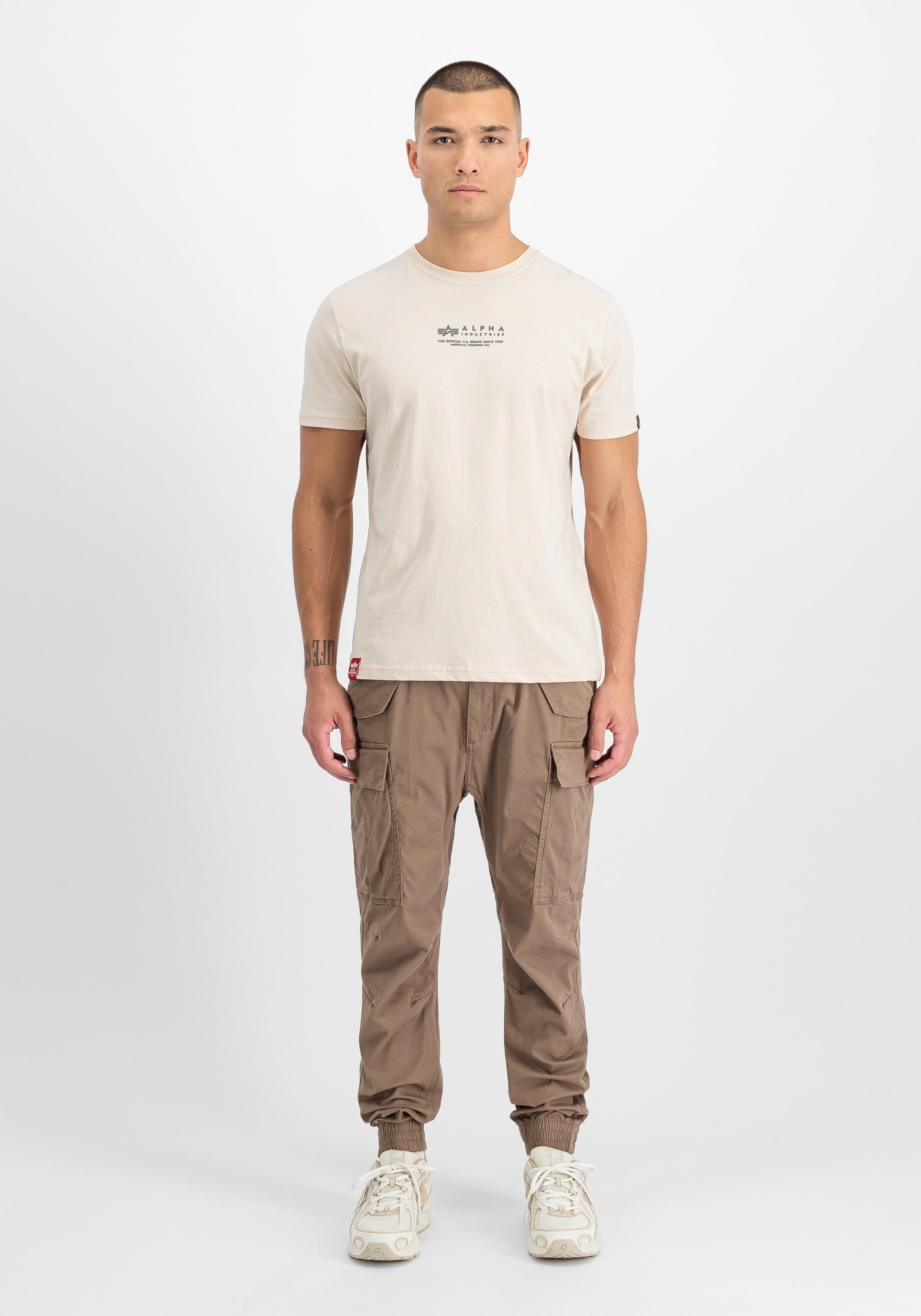 Alpha Industries T-Shirt Alpha Wording Blanc M 2