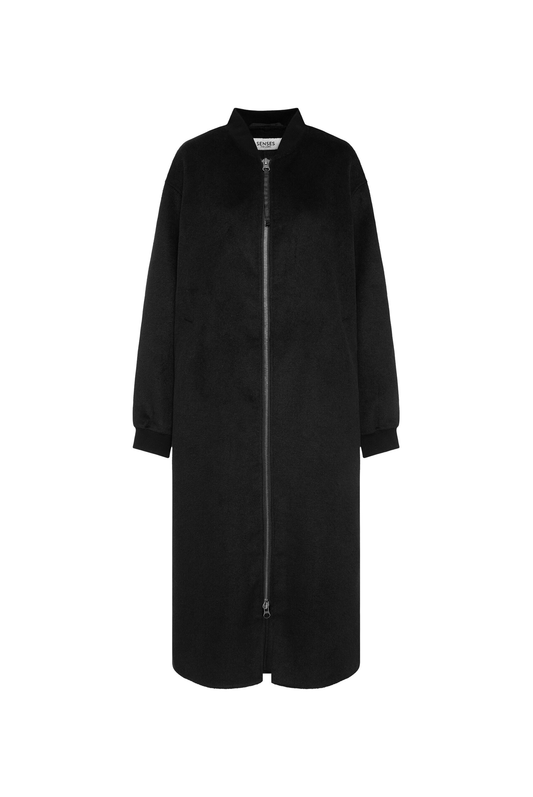 SENSES.THE LABEL Langjacke ohne Kapuze mit Zwei-Wege-Reißverschluss