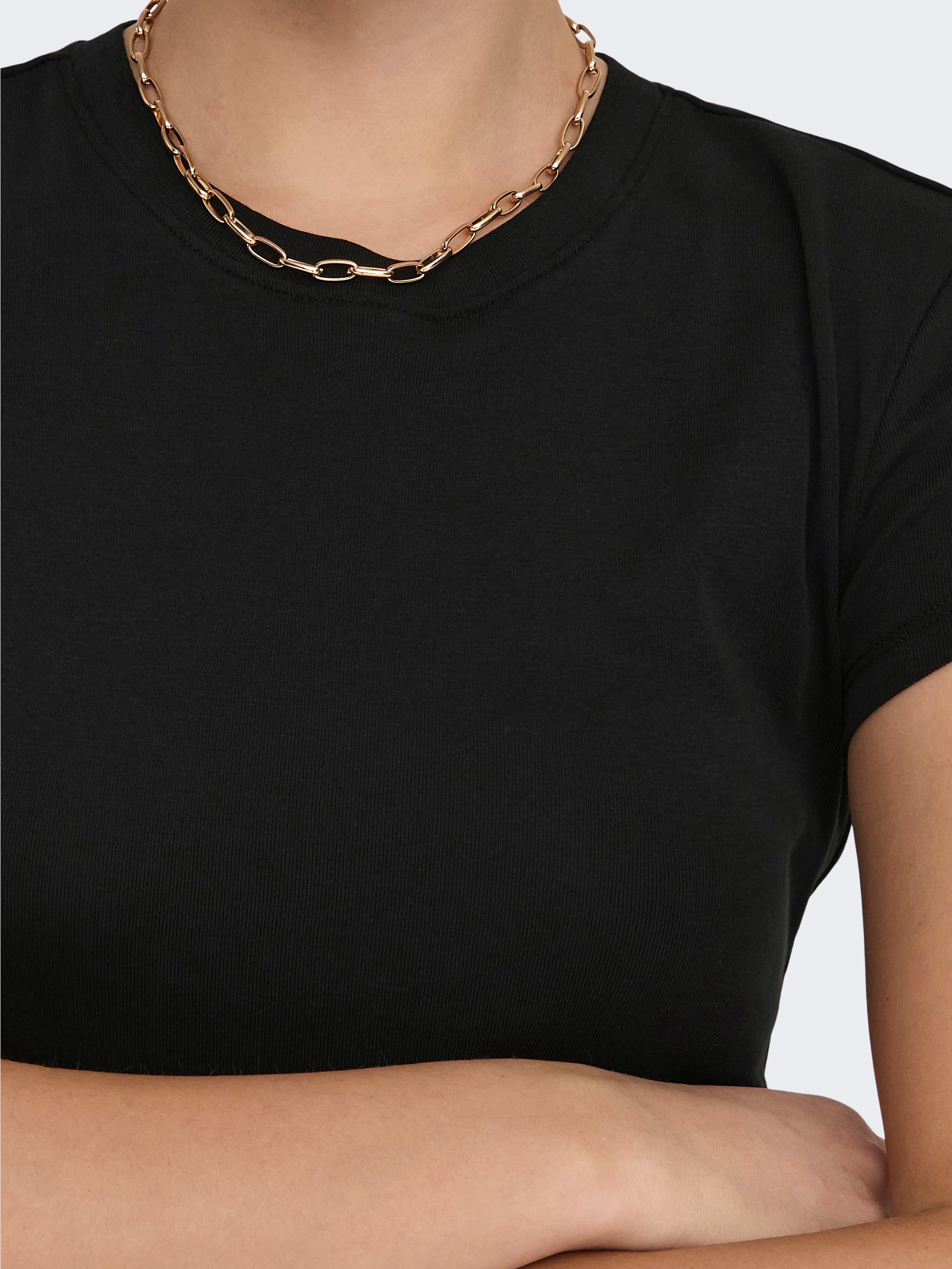 Thumbnail - ONLY Kurzarmshirt "ONLELINA S/S O-NECK SHORT TOP JRS NOOS"