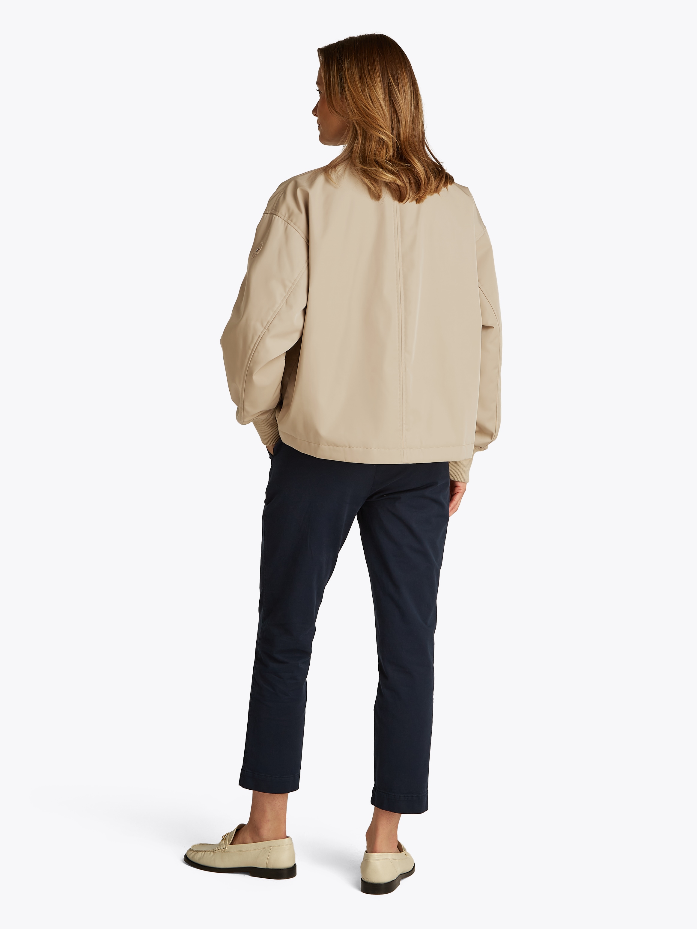 Tommy Hilfiger Bomberjacke »CASUAL NYLON BOMBER JACKET«, mit Markenlabel, in Unifarbe