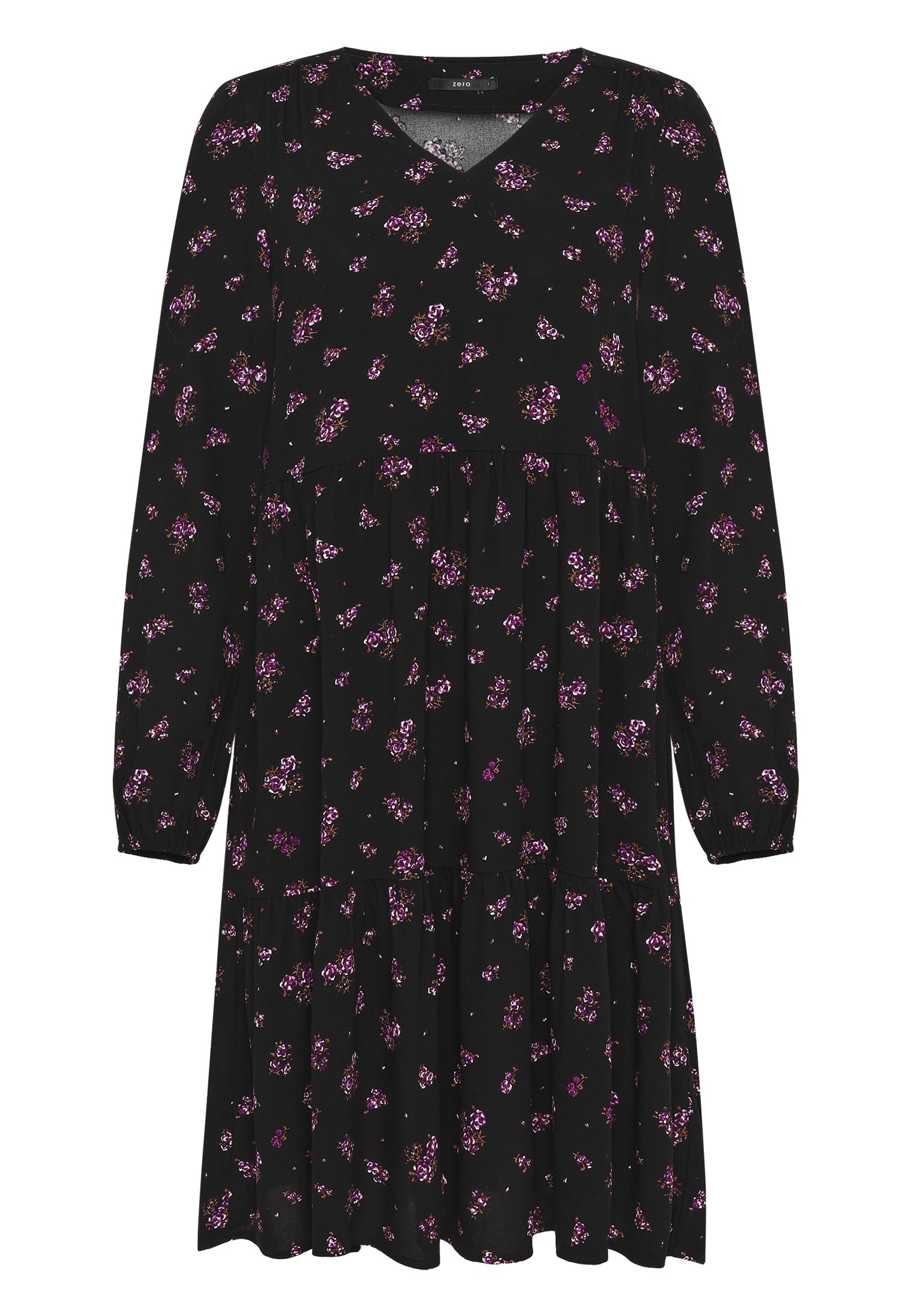 Zero Blusenkleid "Damen mit Blumen" Ohne Tasche drapiert / gerafft günstig online kaufen